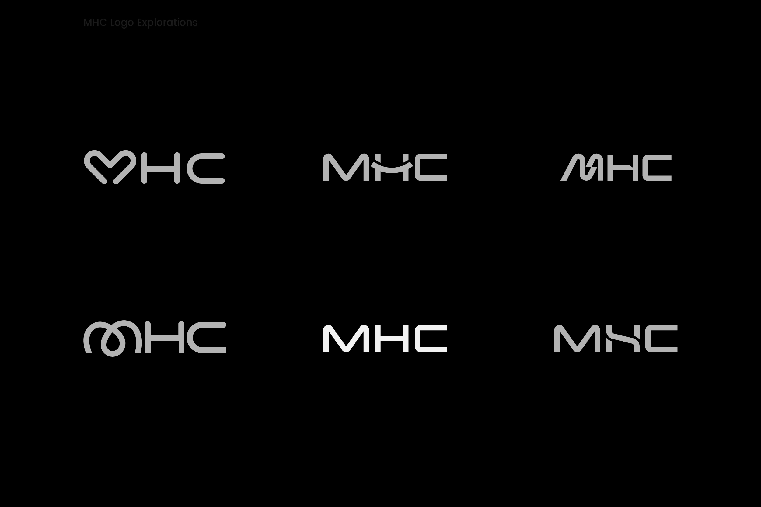 Exploring different ways to express MHC’s mission, connection, care, and community. From hearts and pathways to human figures, these early concepts helped refine the final logo