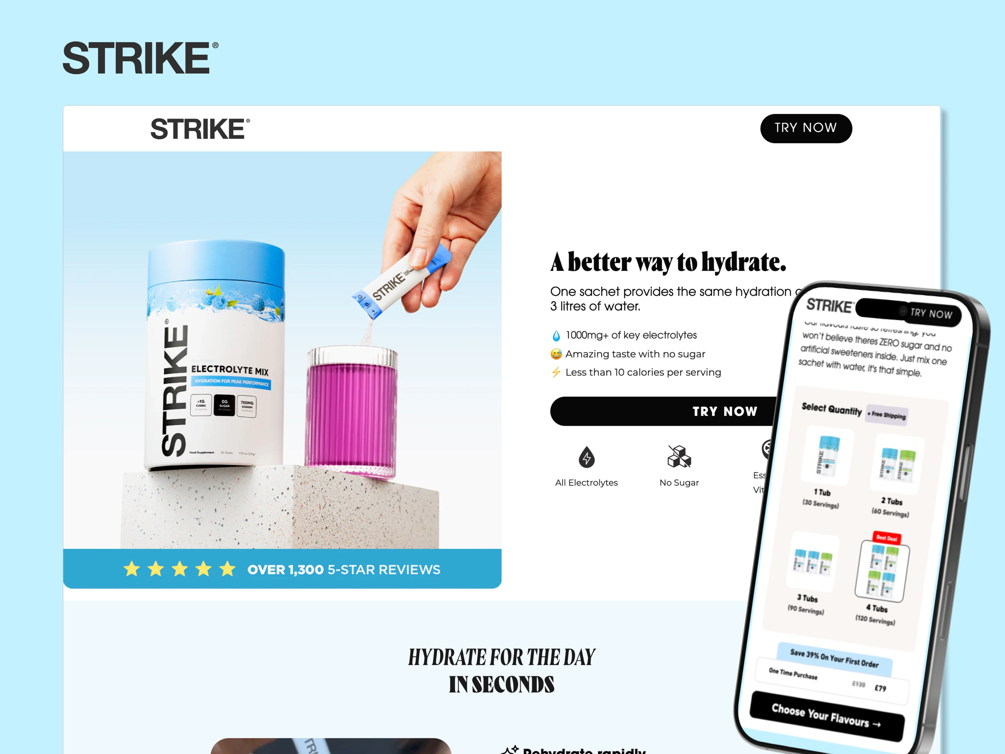 The landing page for a customer acquisition offer featuring a custom bundle builder