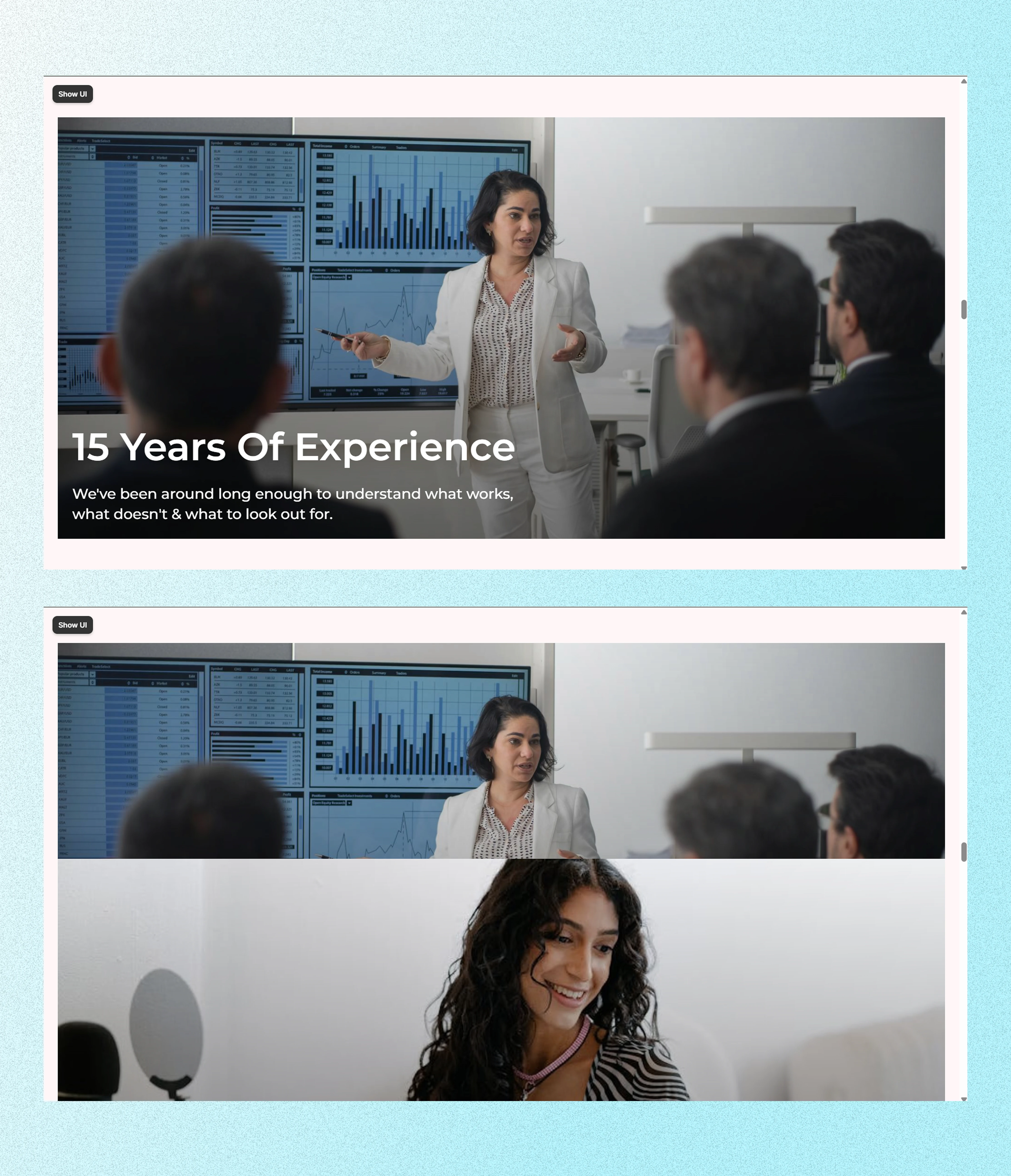 Sticky Card Animation Section