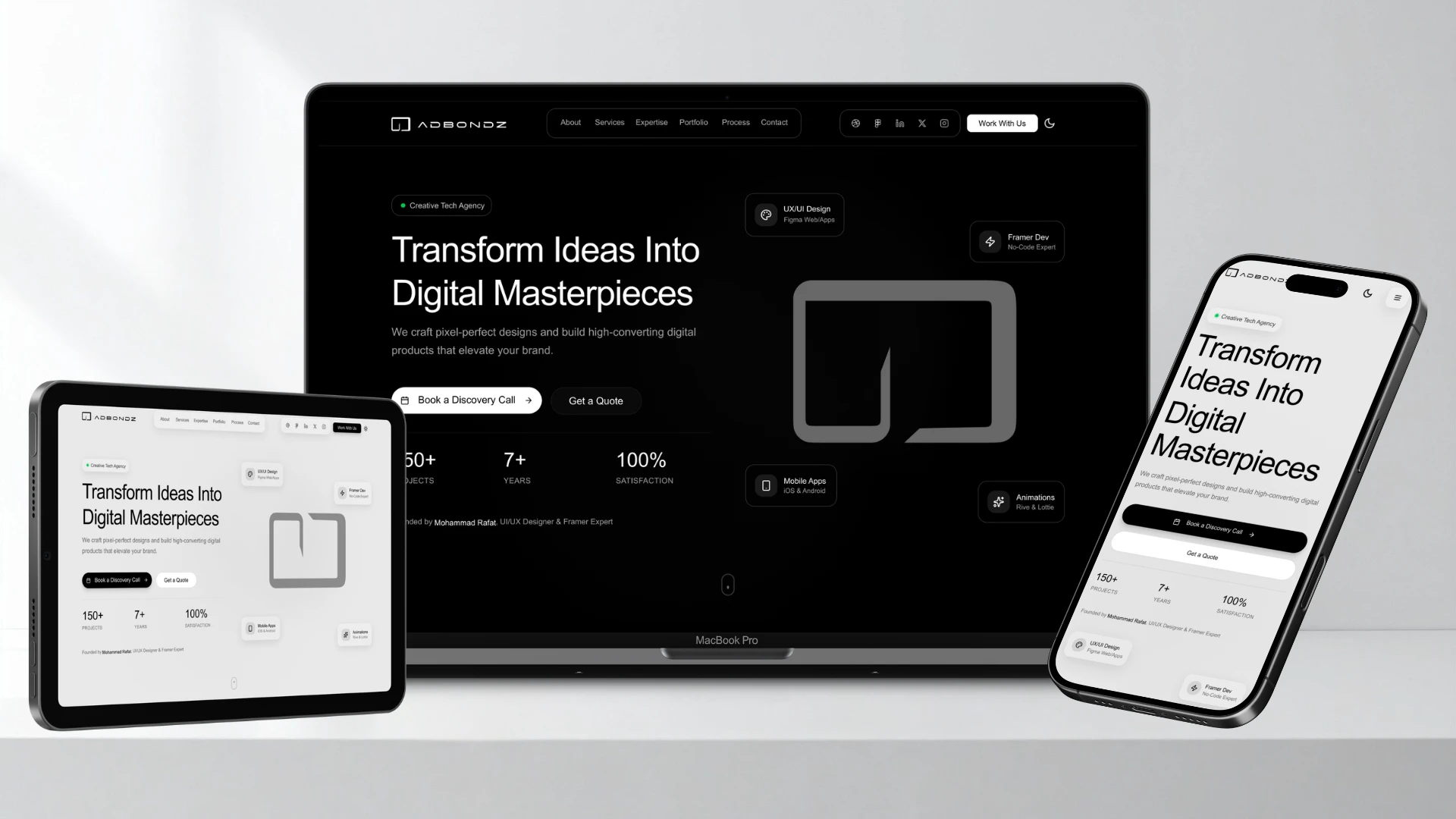 Laptop-Tab-Mobile View Mockup