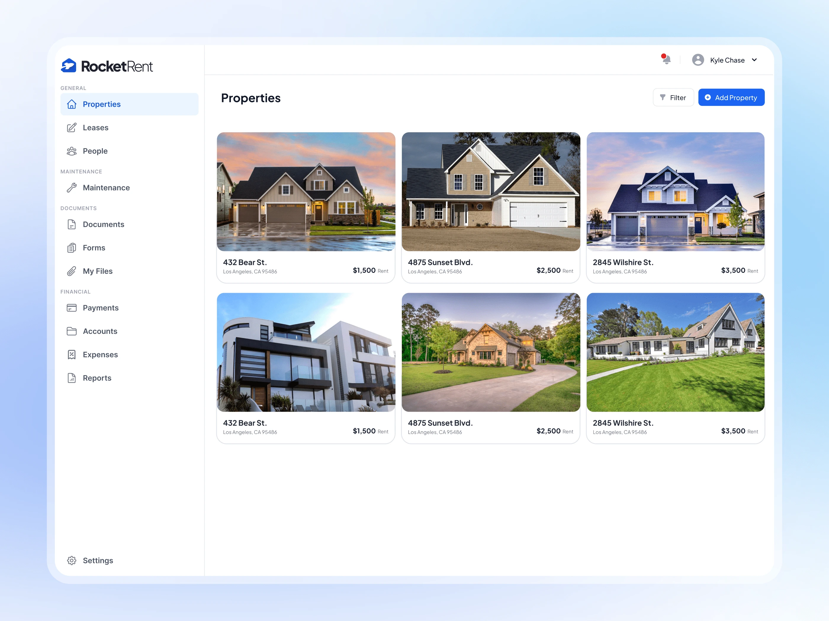 property management dashboard