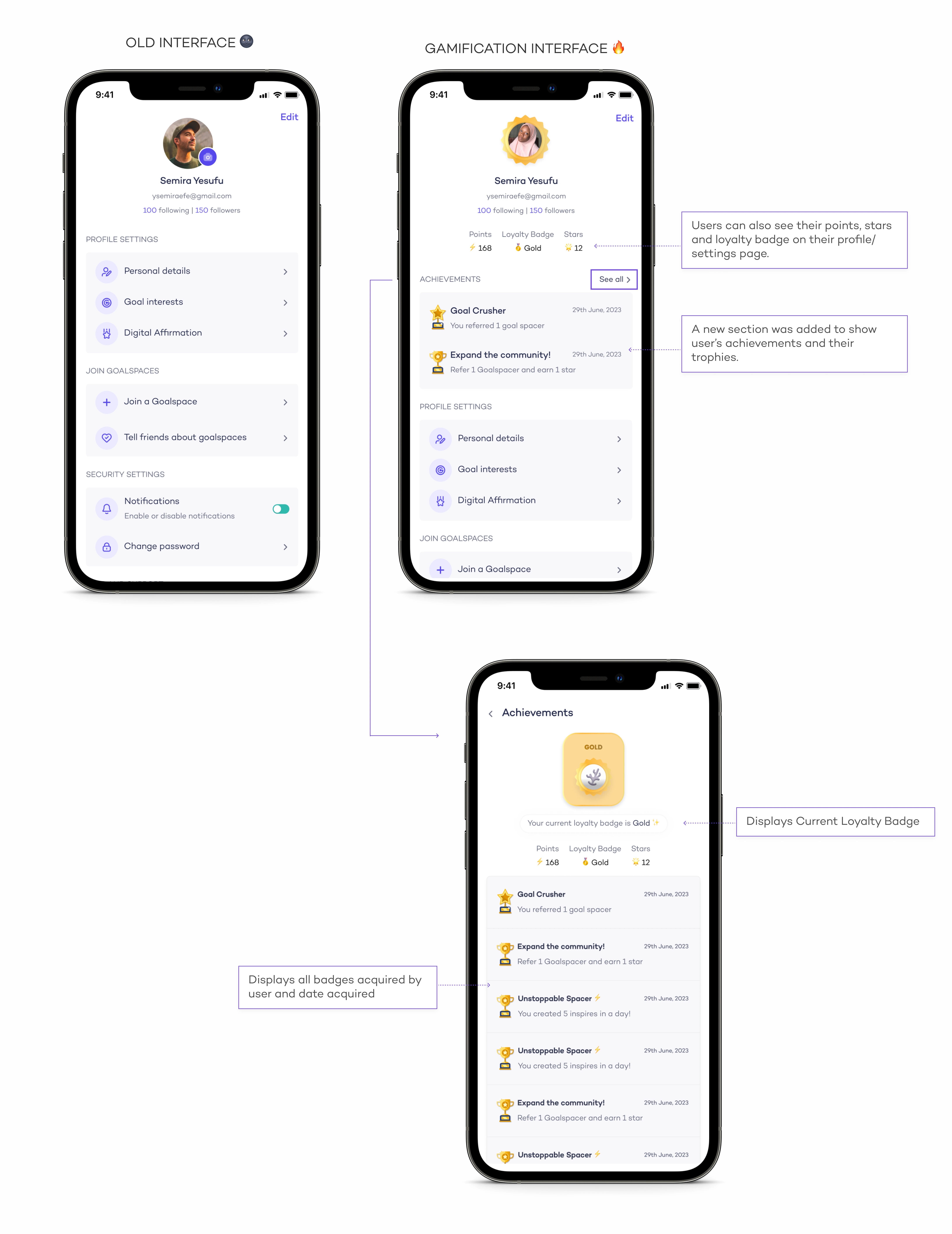 Old and new interface