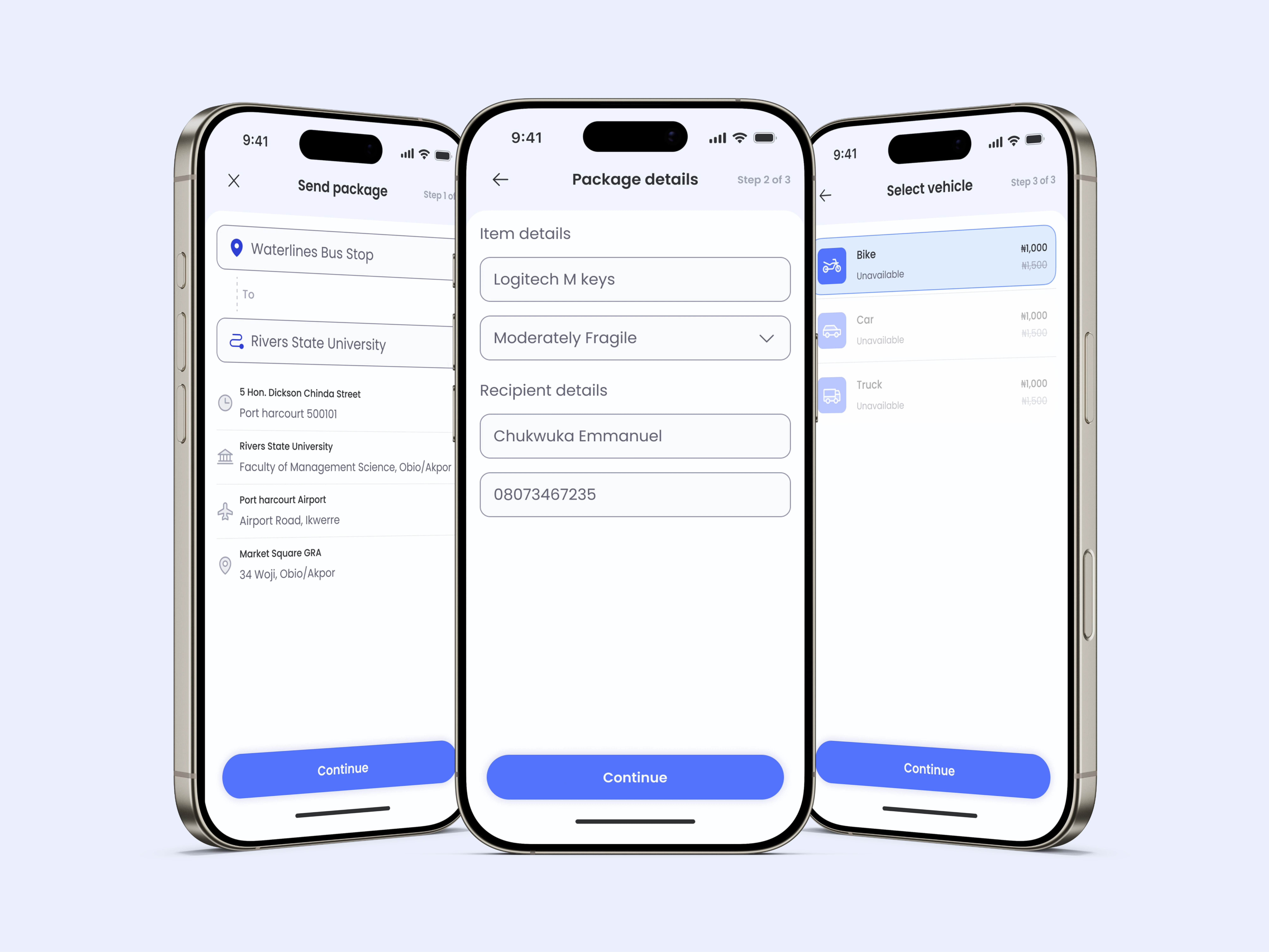 Package Delivery Steps