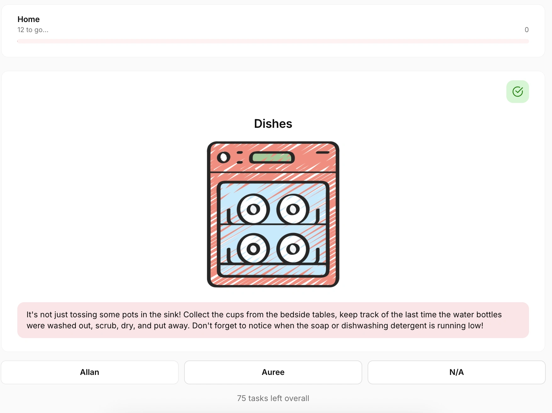 Task ownership assessment module