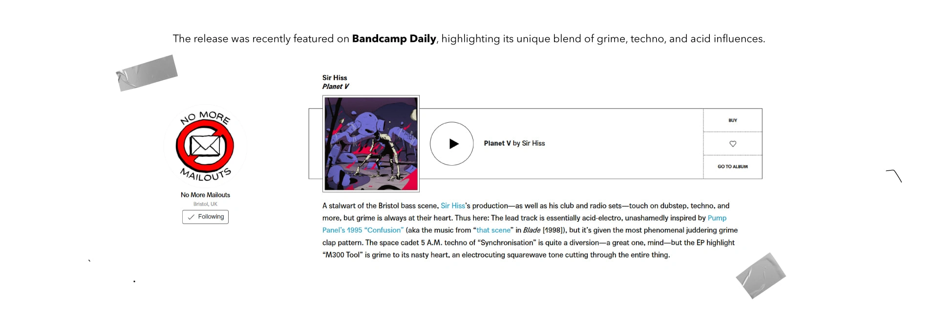 Featured on Bandcamp Daily
