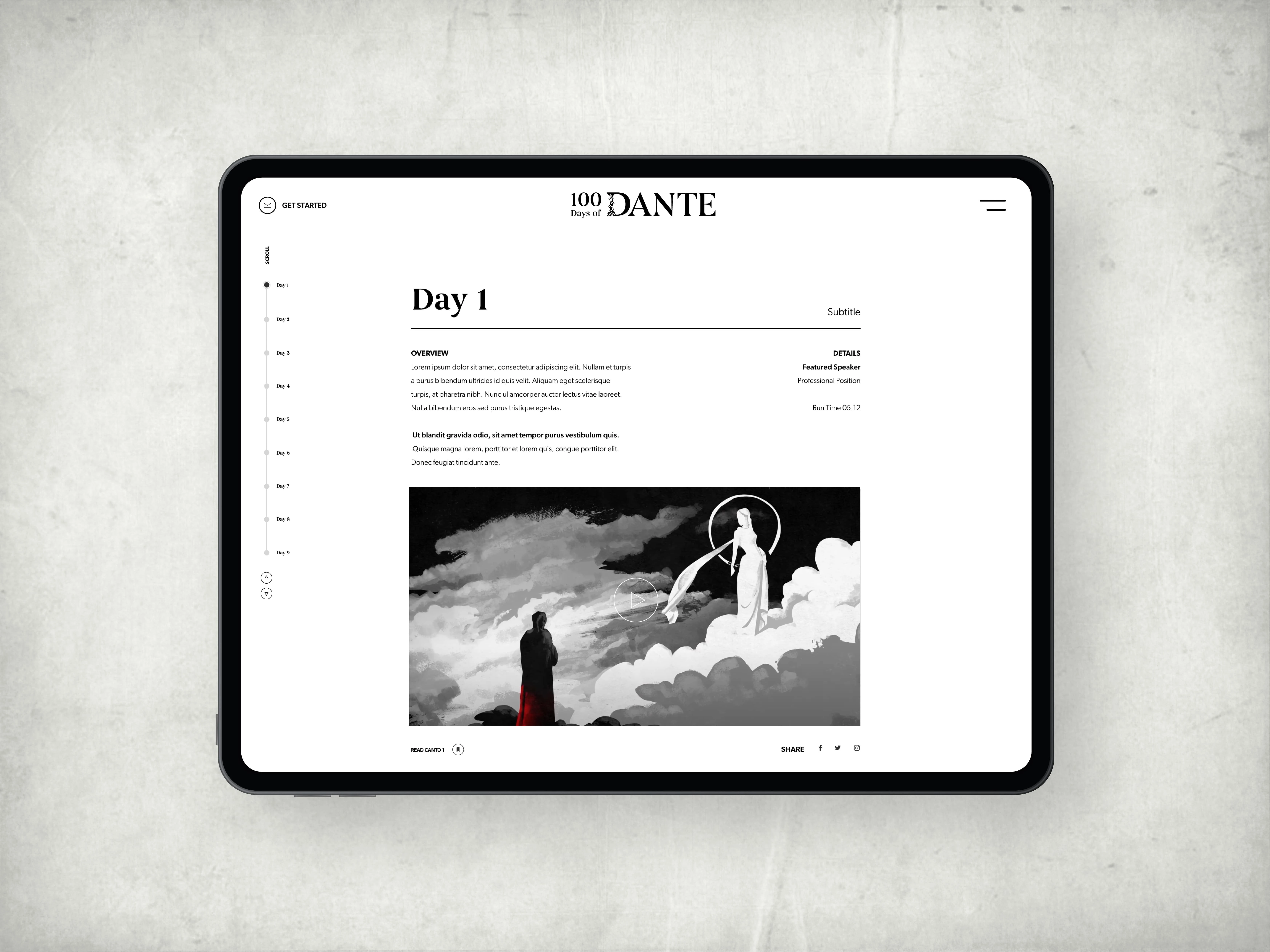 The core idea of 100 Days of Danté was to provide readers with additional context and understanding of the work. The university created 100 individual videos that help educate readers on 