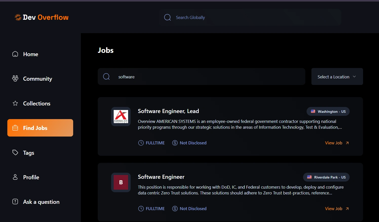 Job Section