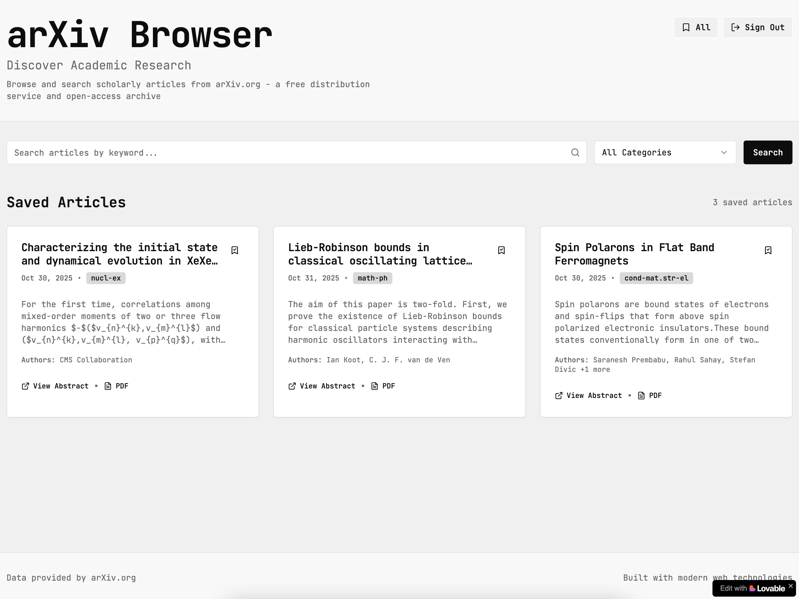 Example Of Working Database