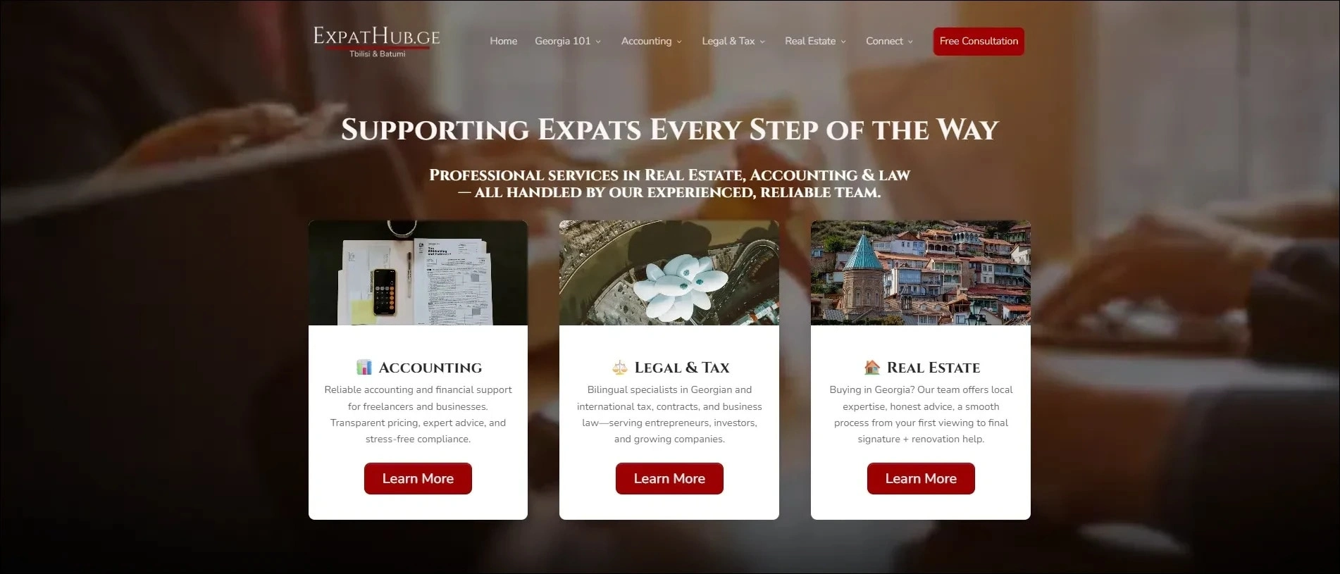 ExpatHub.ge homepage