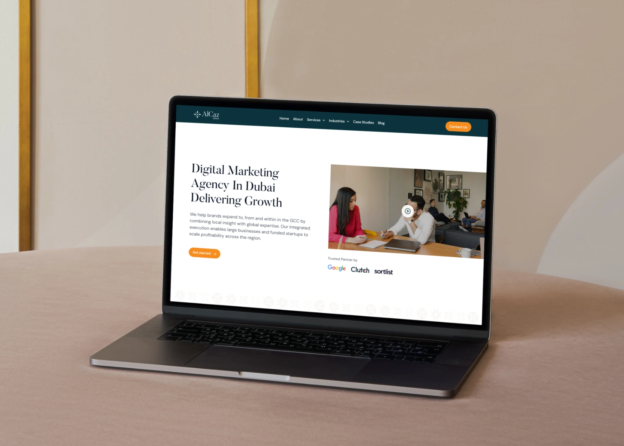 Alcaz Media Homepage Mockup