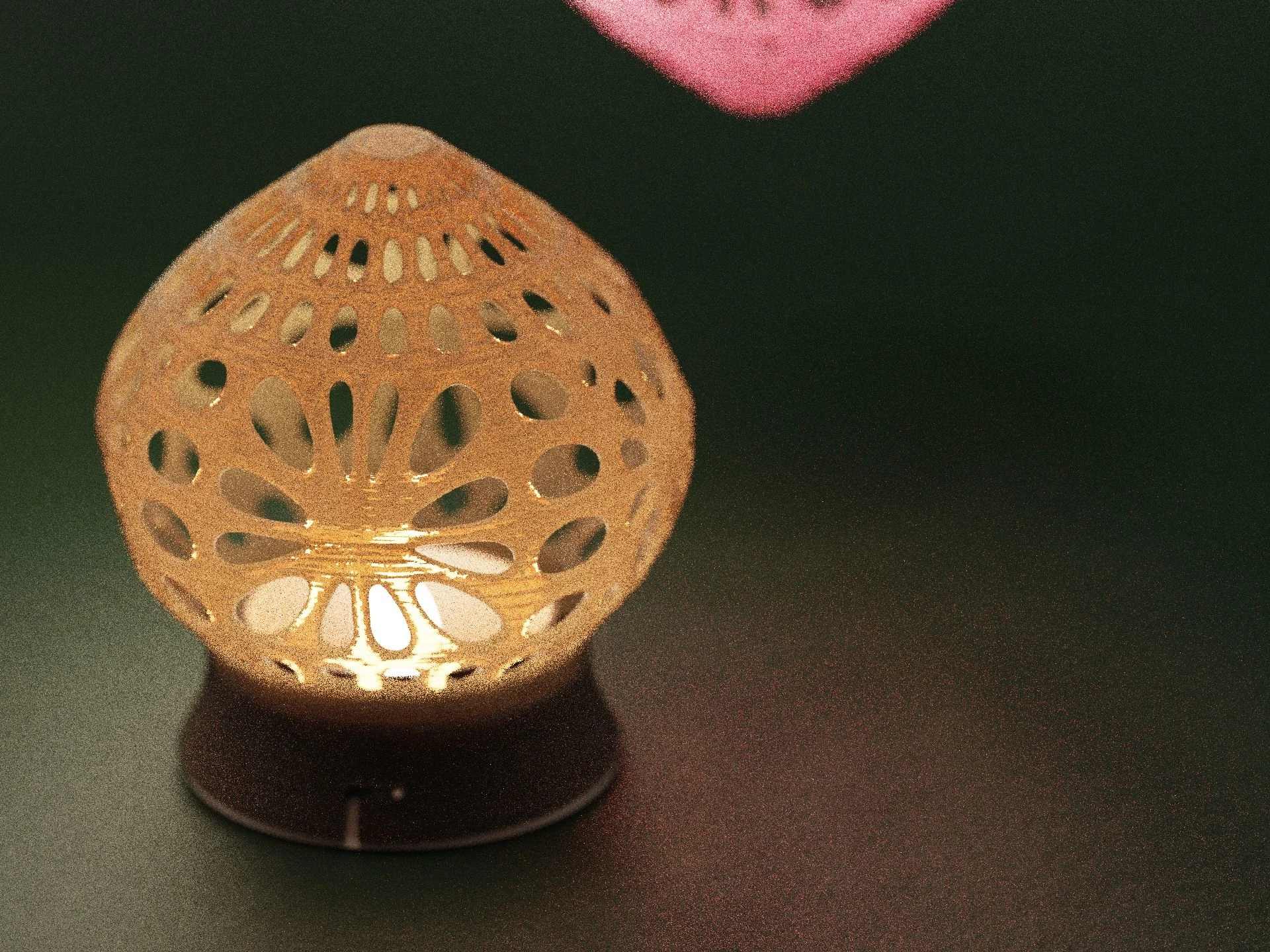 Realistic render of the product. This product is aimed to be printed with Translucent PLA material.