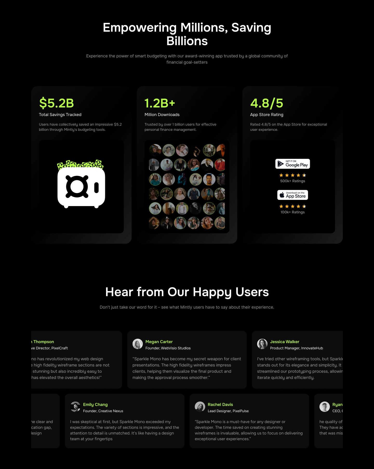 Social Proof & Testimonial Section