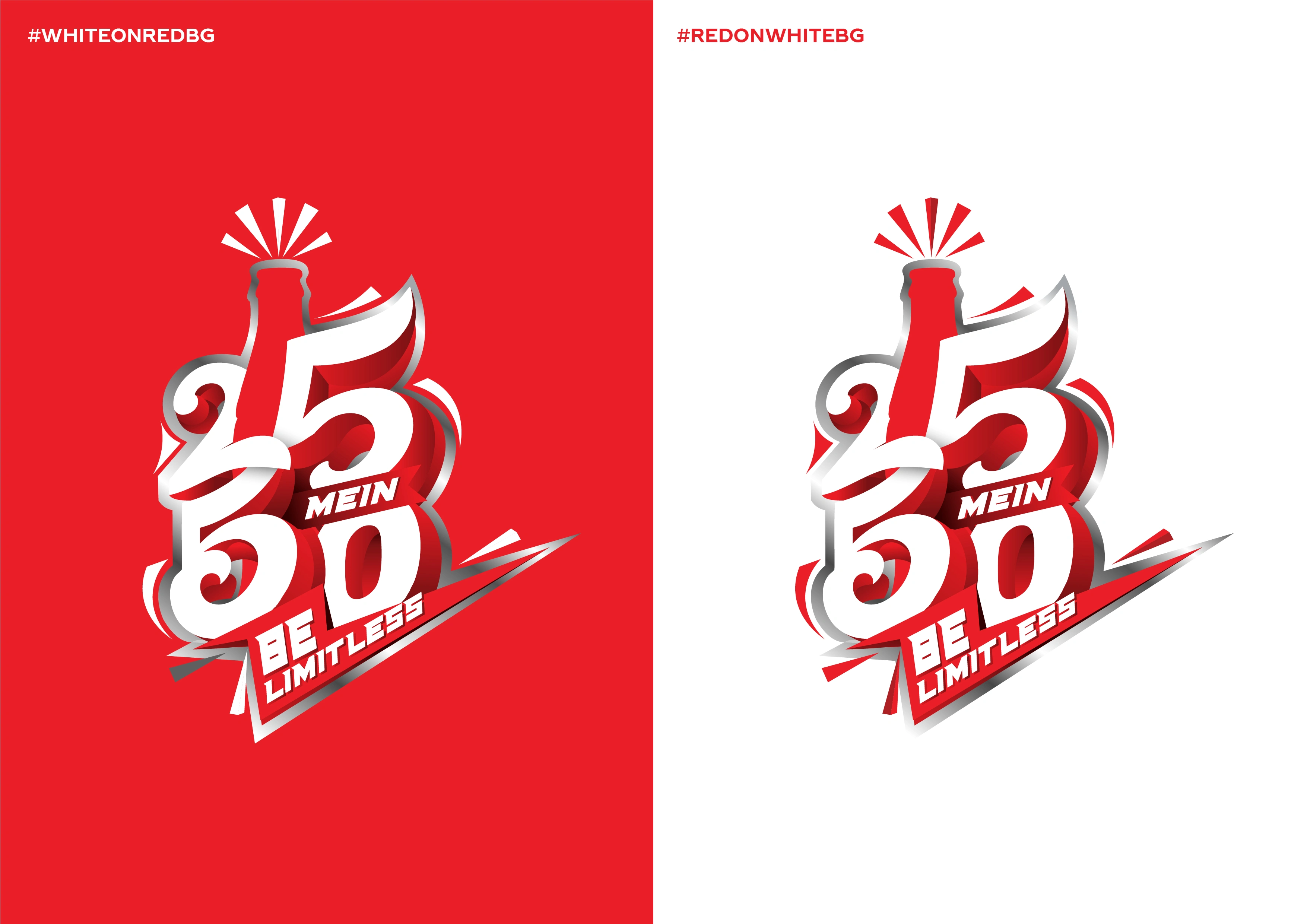 Logo Option in Coke Red and White combination