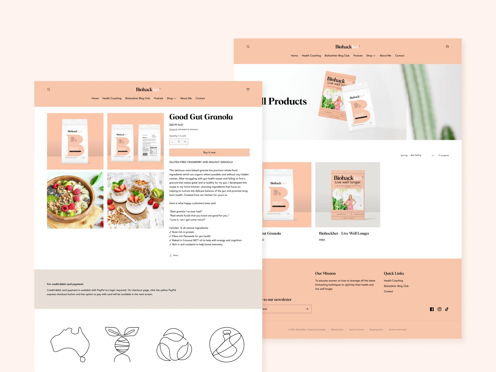 Preview of product & collection page