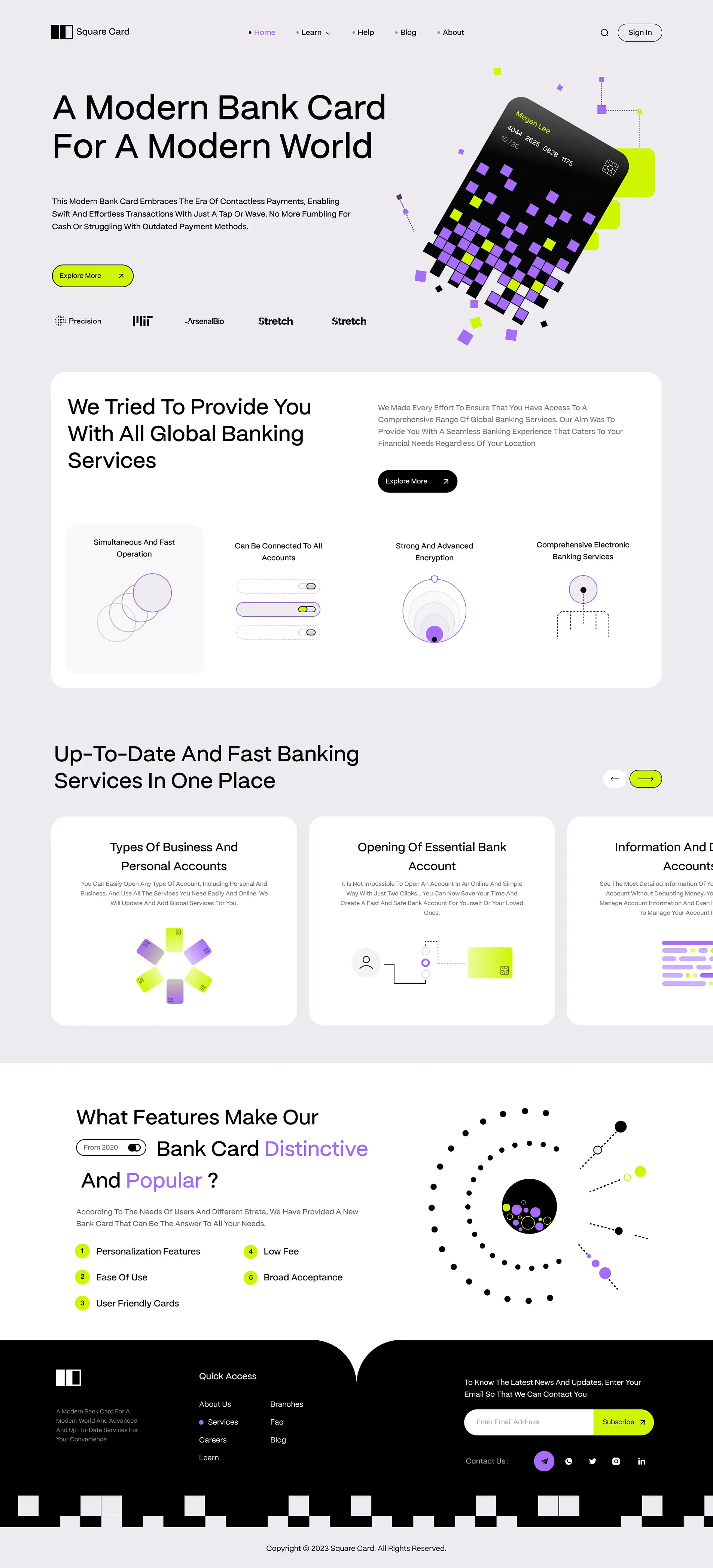 Card Banking Web Design & Development