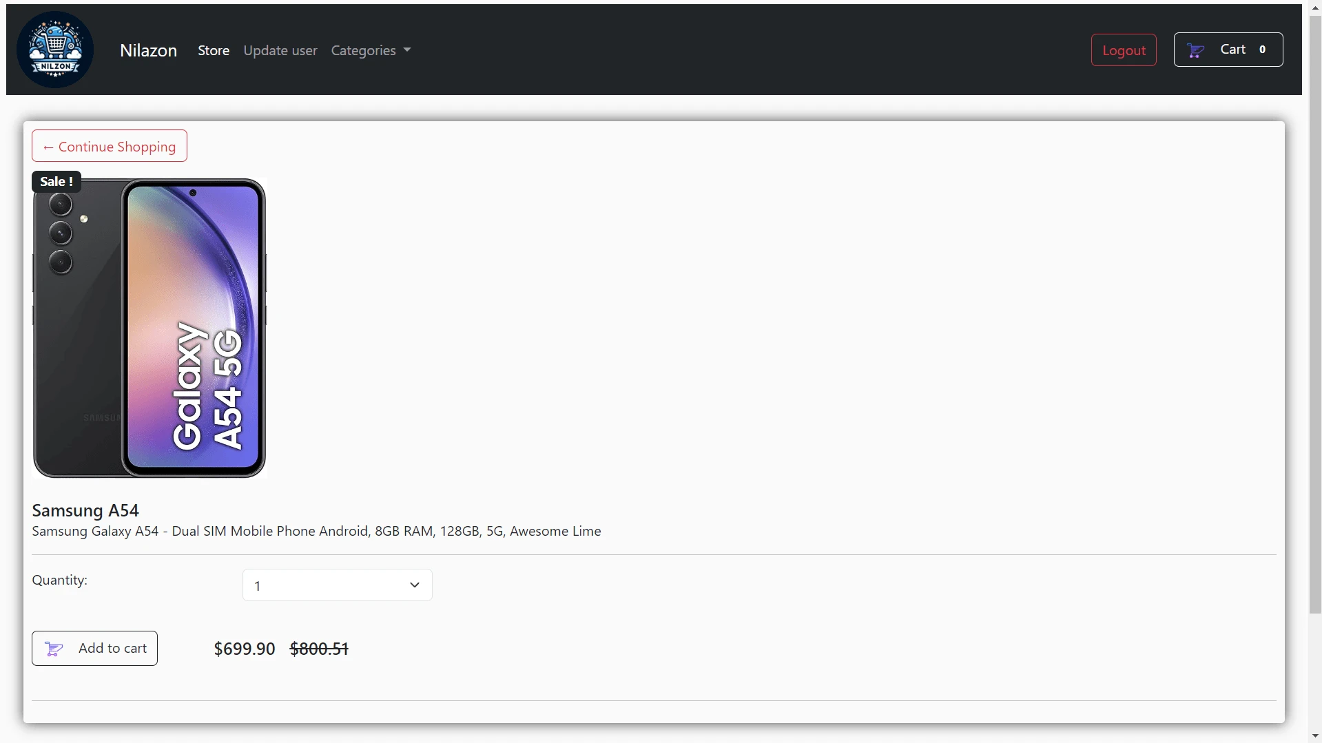 Product page