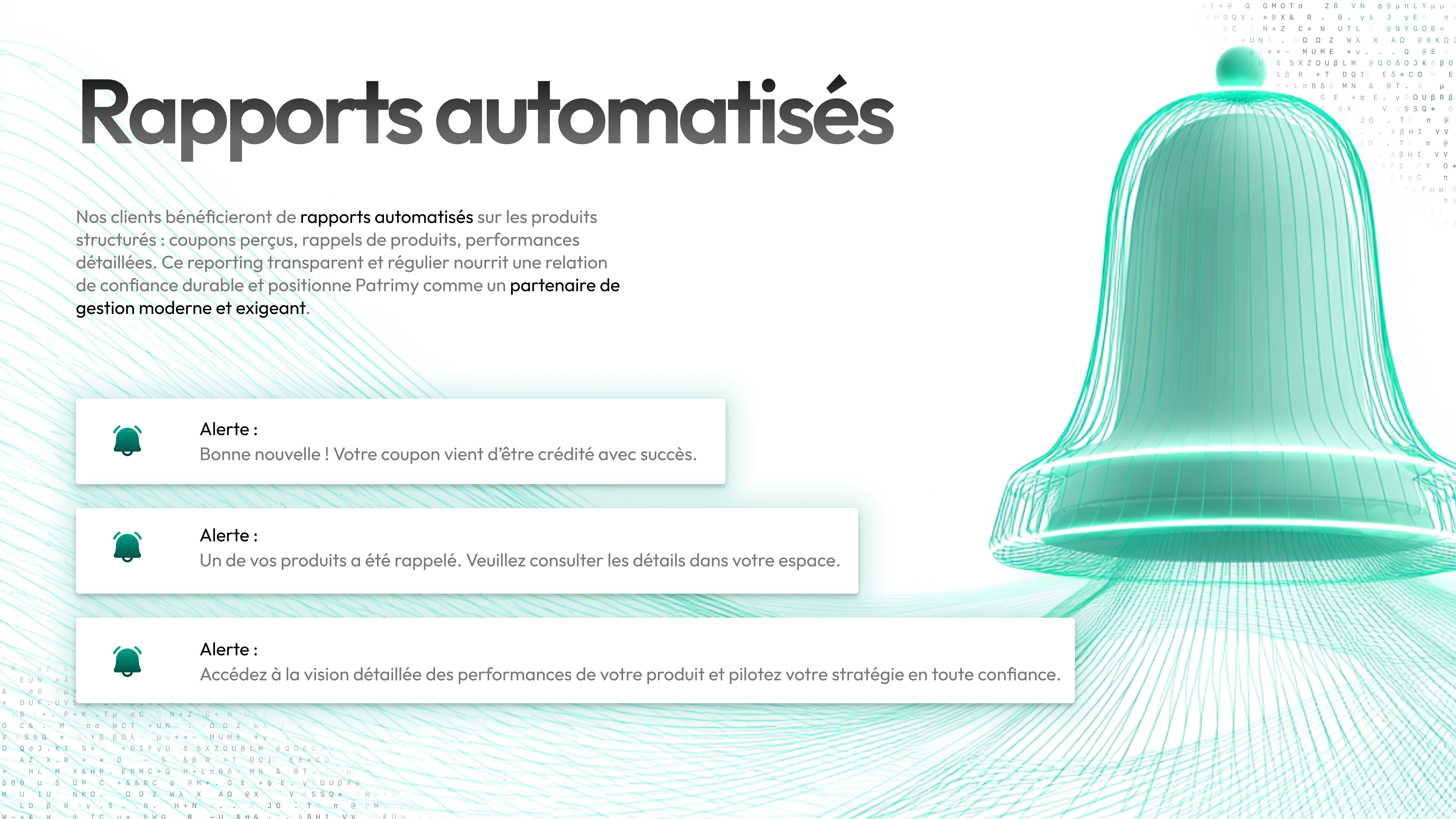 Showcasing Patrimy's new features : automated reports