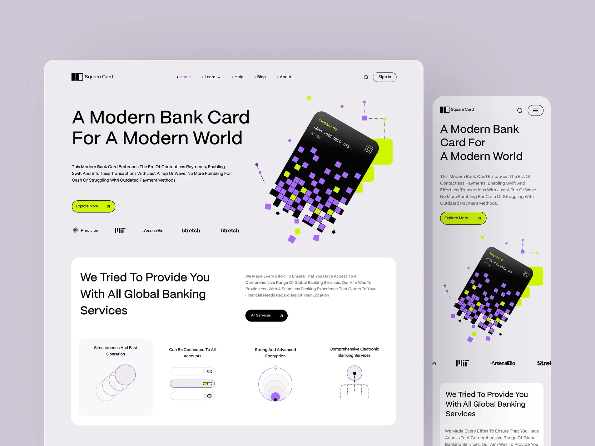 Card Banking Web Design & Development
