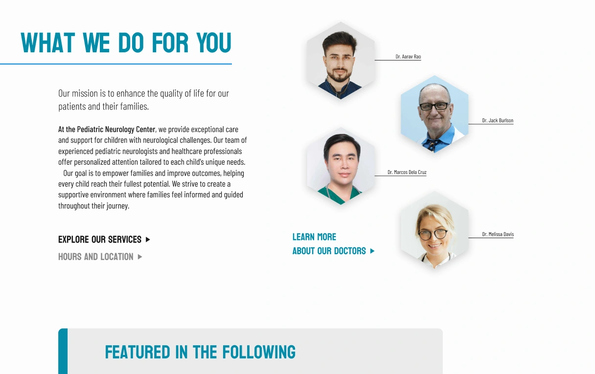 What We Do Section on Homepage