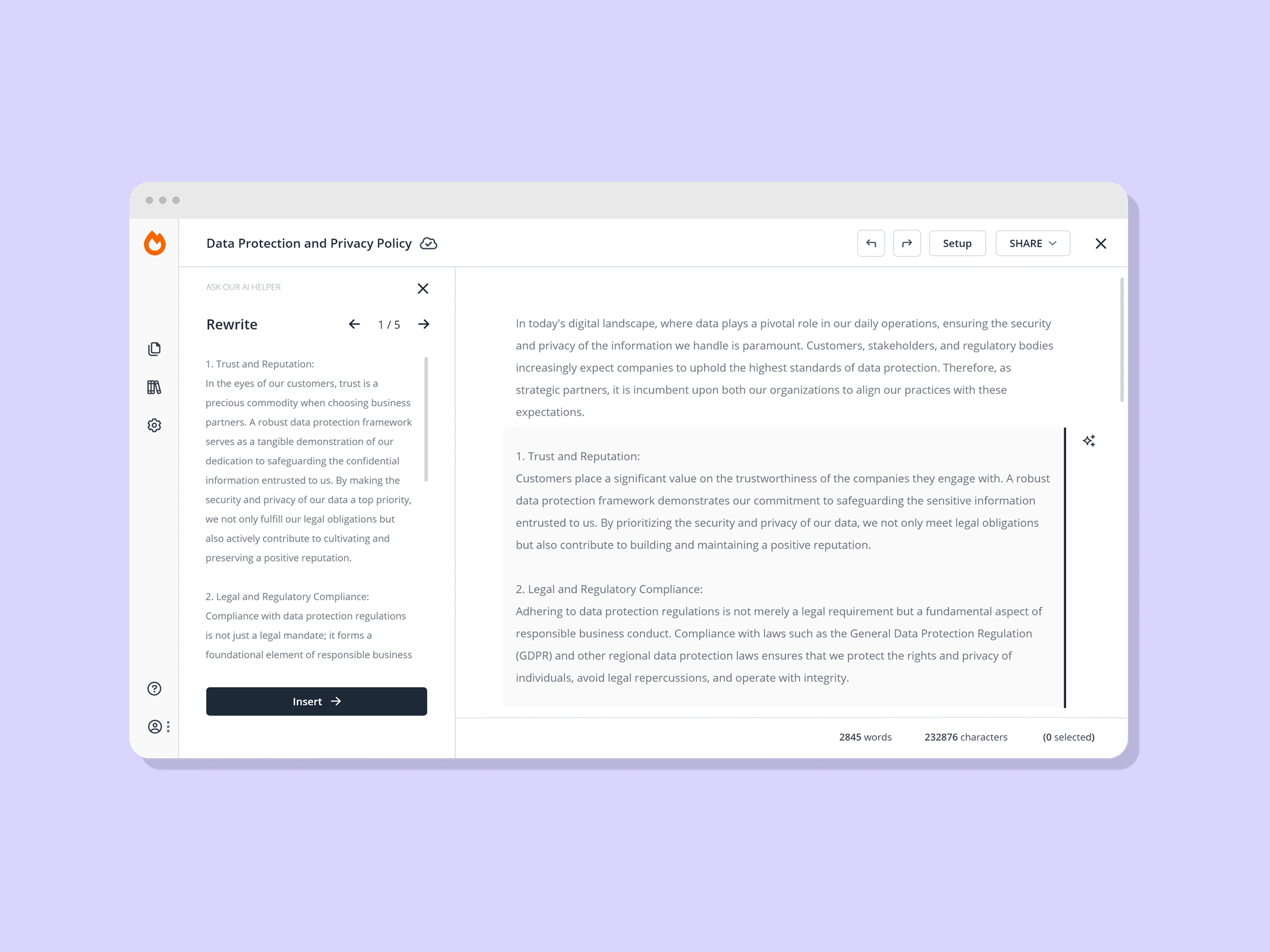 Clear, step-by-step workflow for creating content.