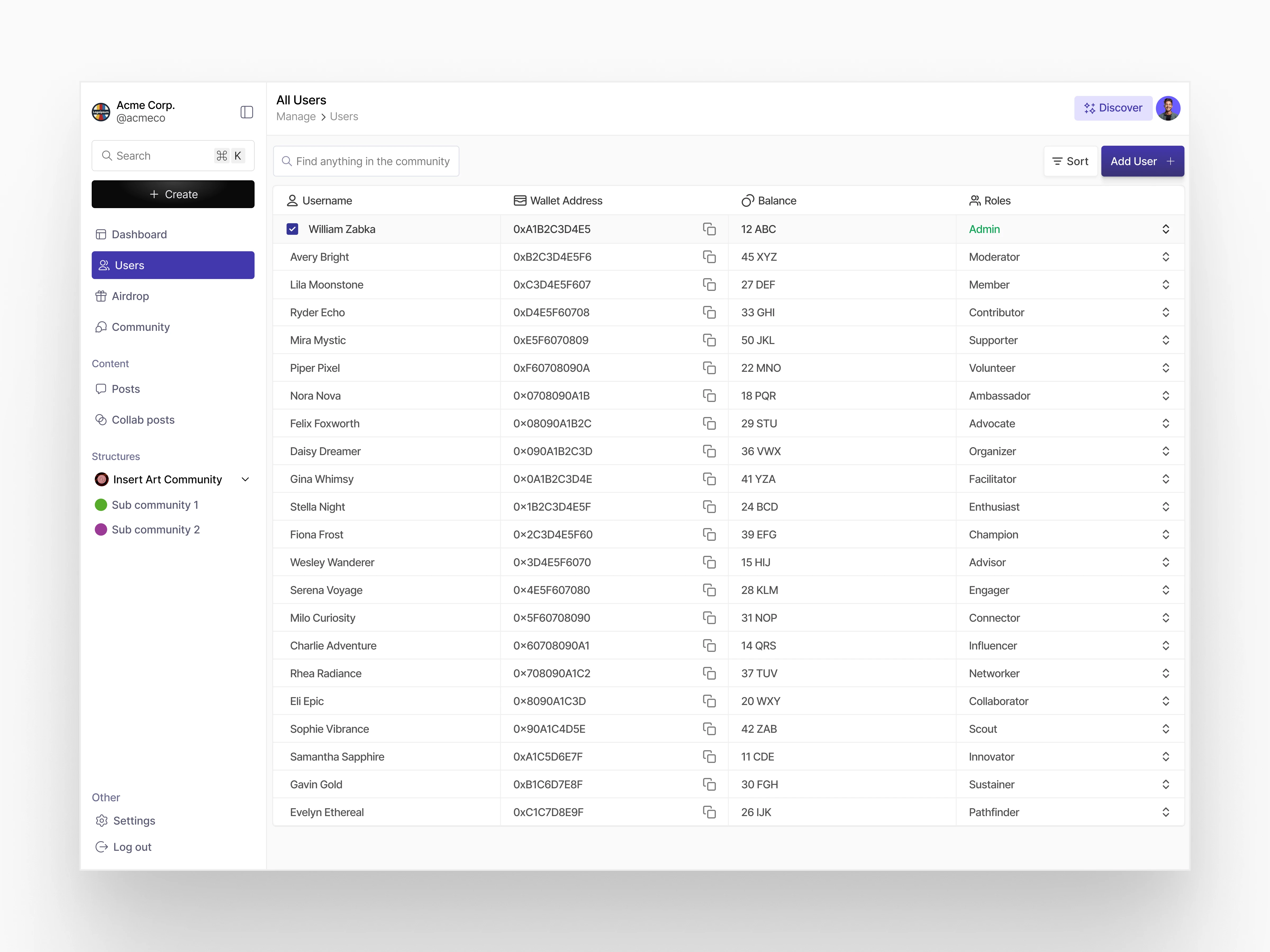 Manage Users