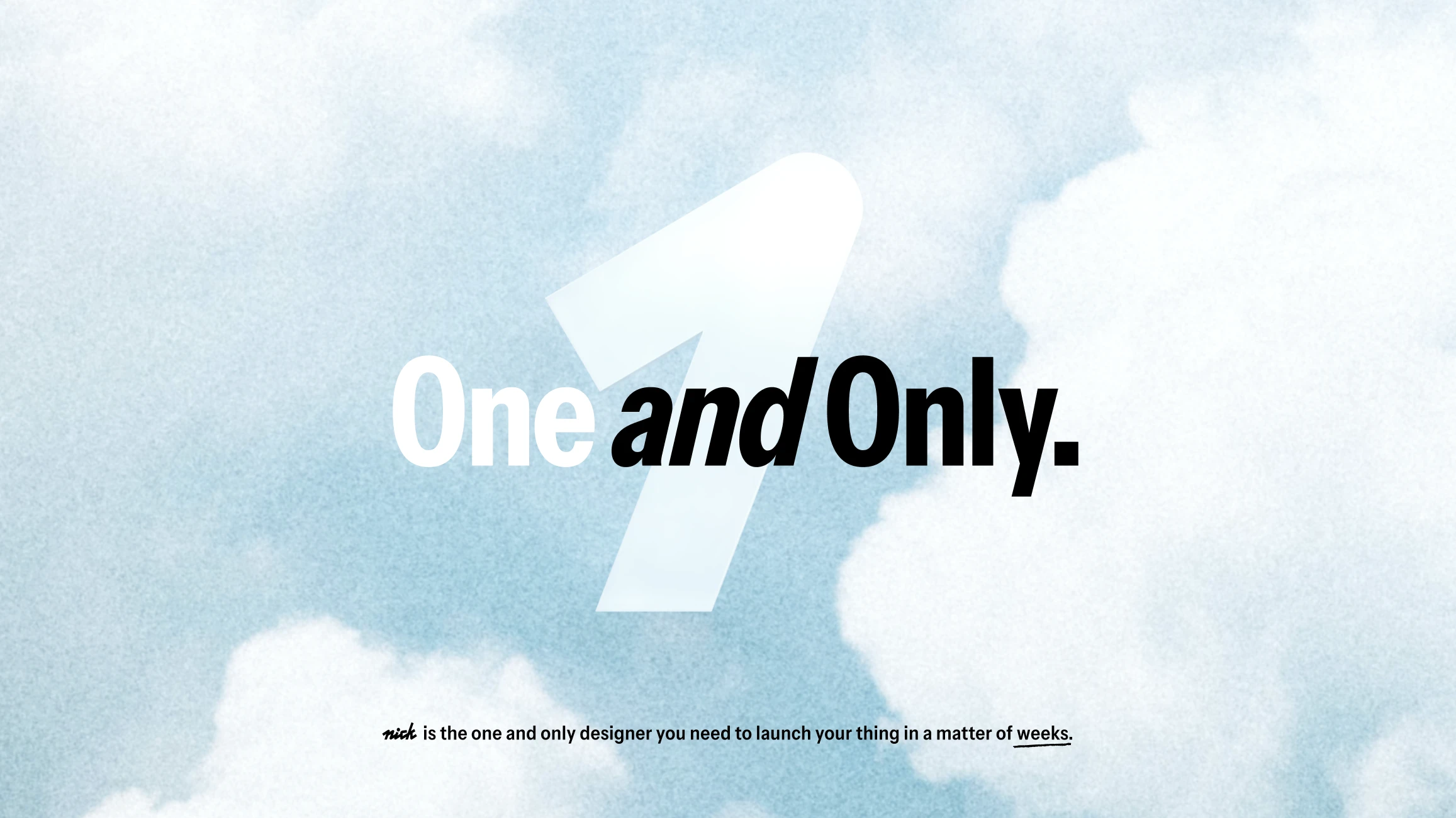 "1" shape is the starting module of the workmark, reused here in a simple and striking keyvisual.