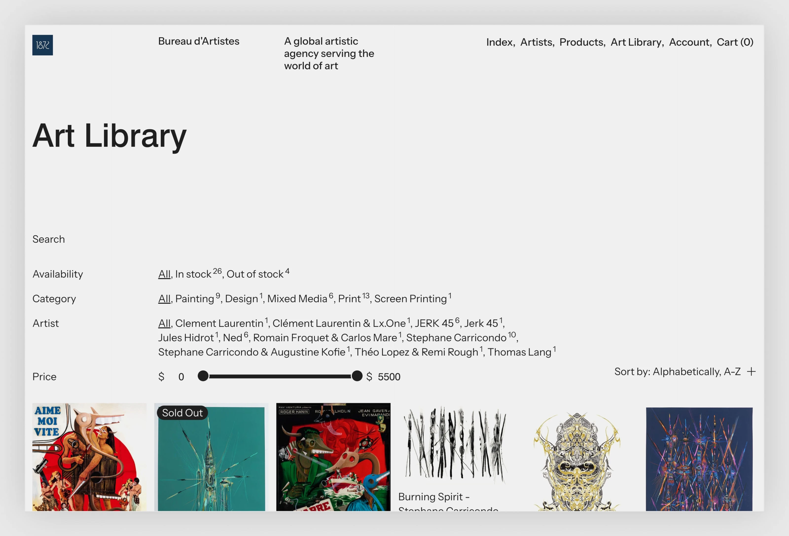 Art library page