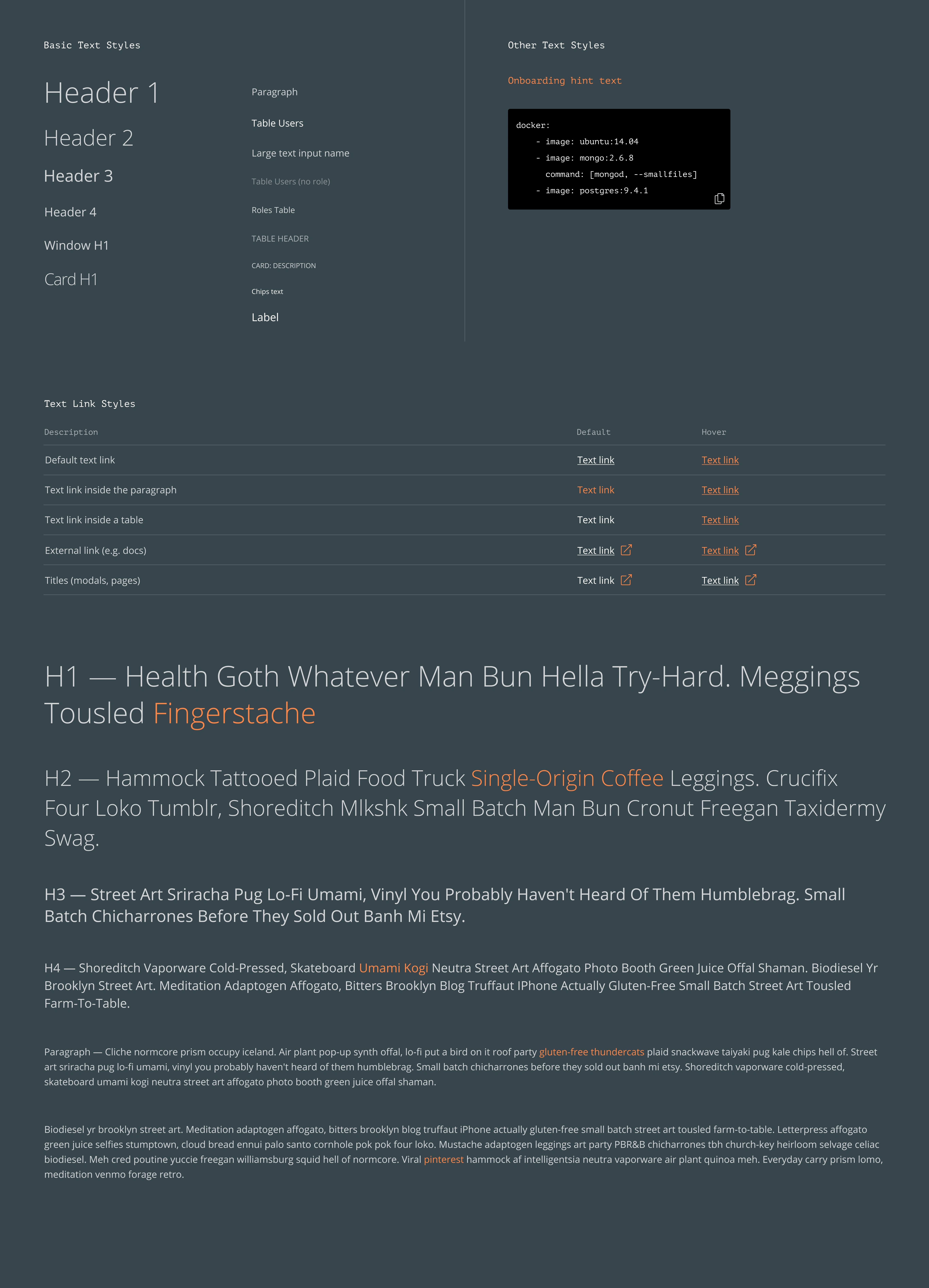 UI kit: Typography ↑