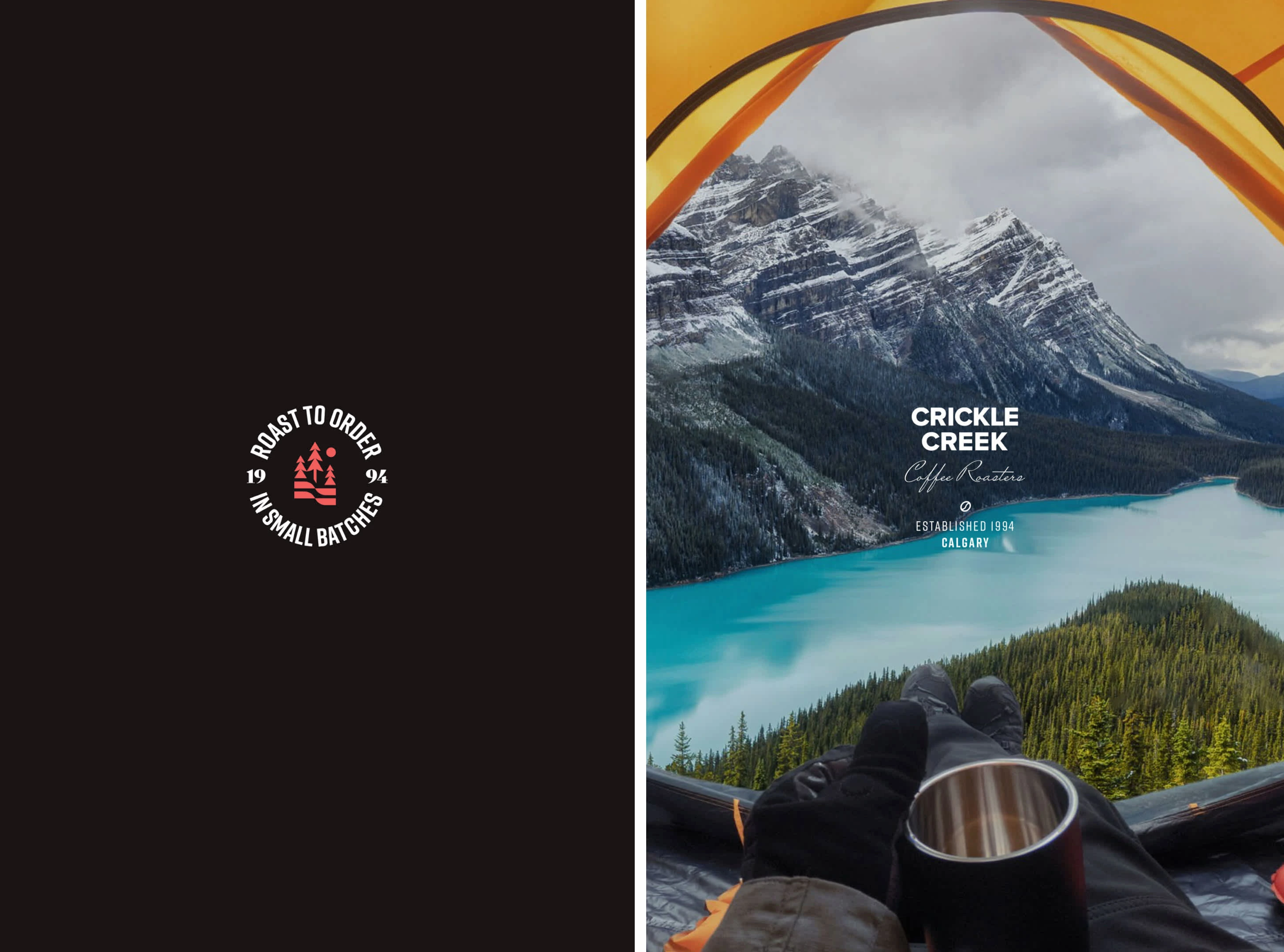 Badges and logo designs for Crickle Creek coffee