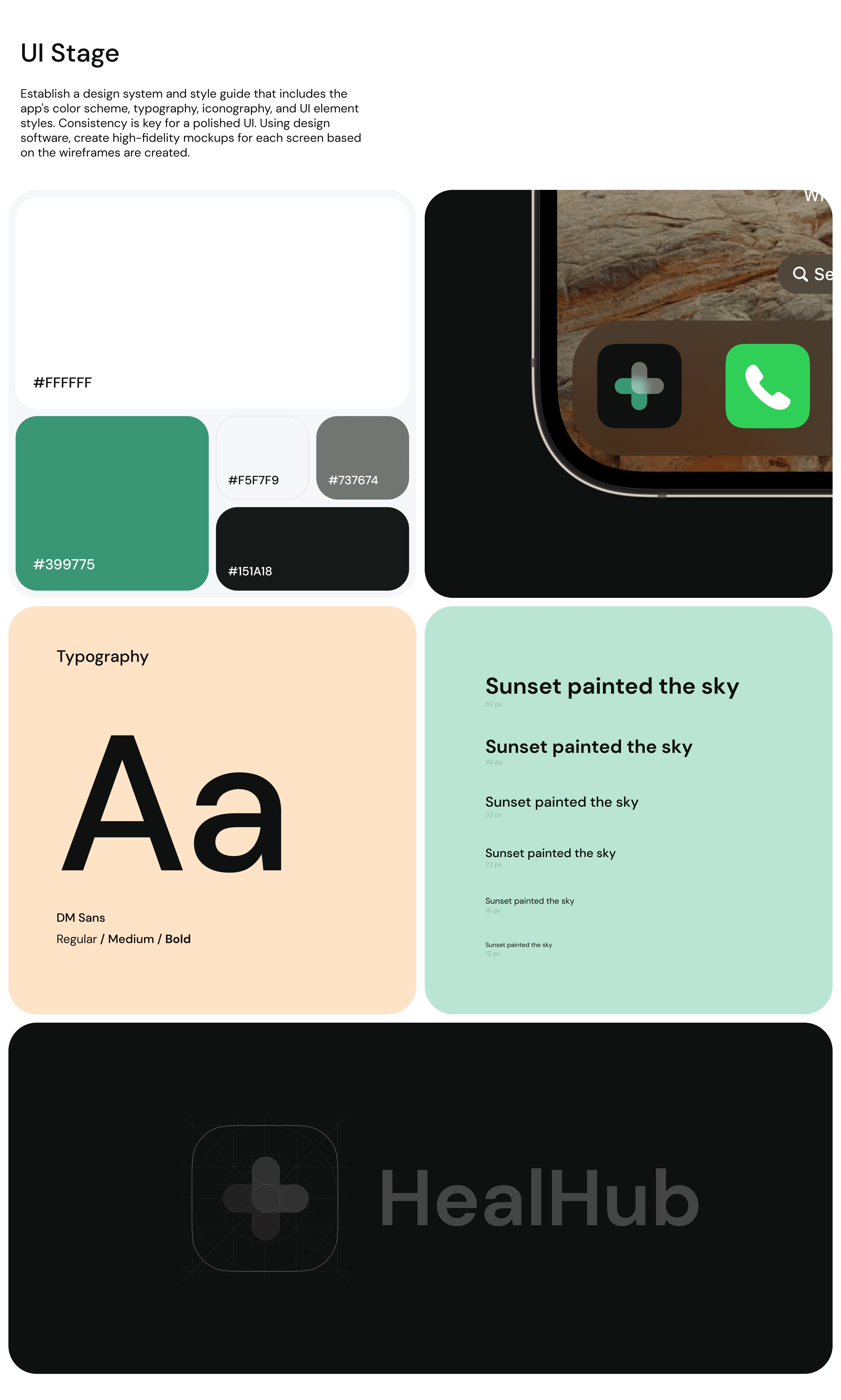 Color palette. Typography.