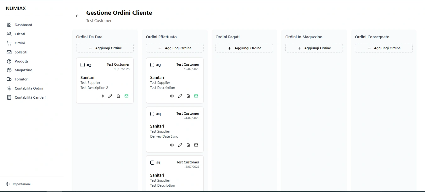 Order Status Board (Jira Style Kanban Board)
