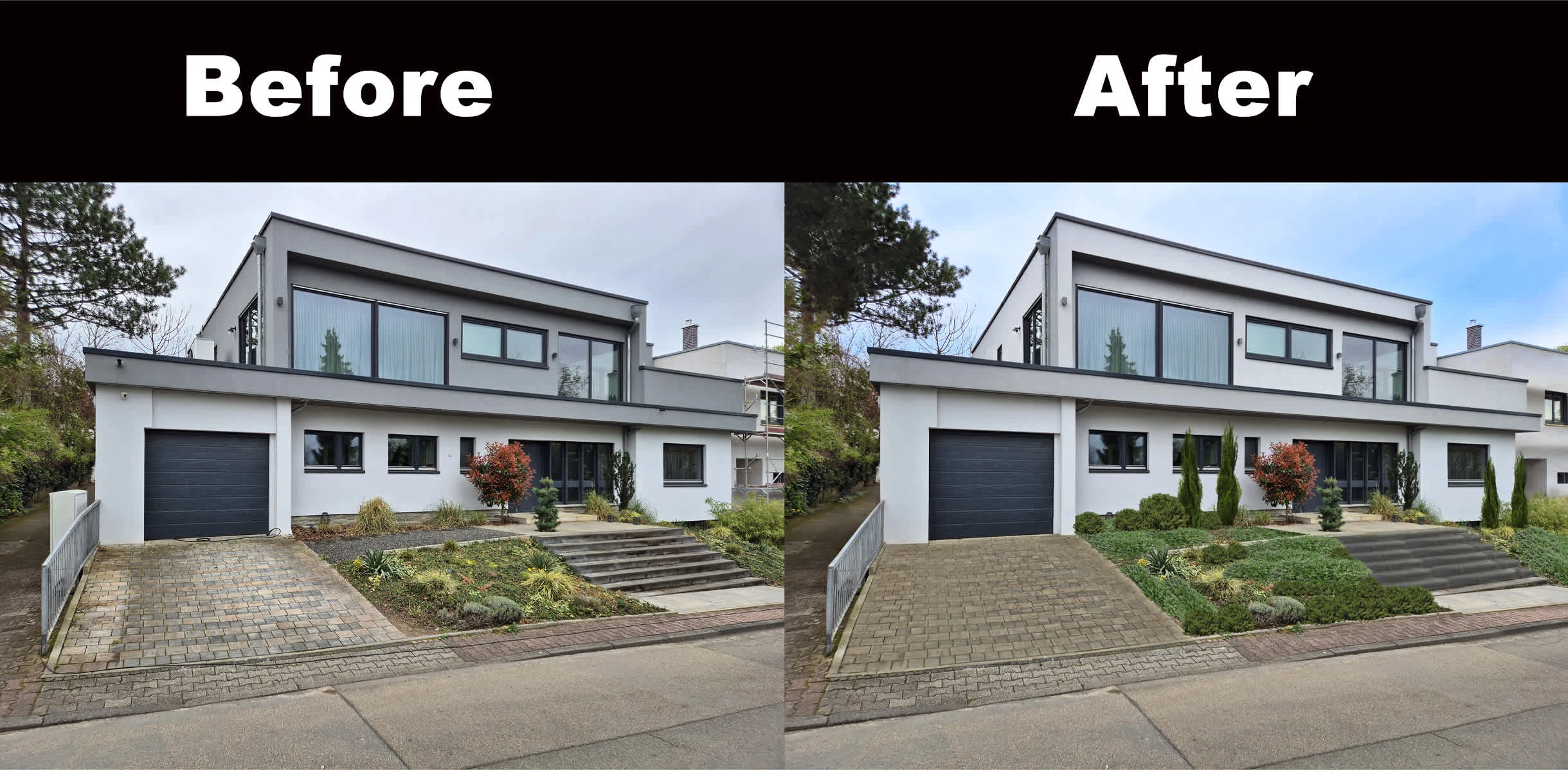 Professional real estate photo editing: light and color correction, perspective adjustment, object removal and addition, sky replacement, and HDR enhancement for bright, realistic images