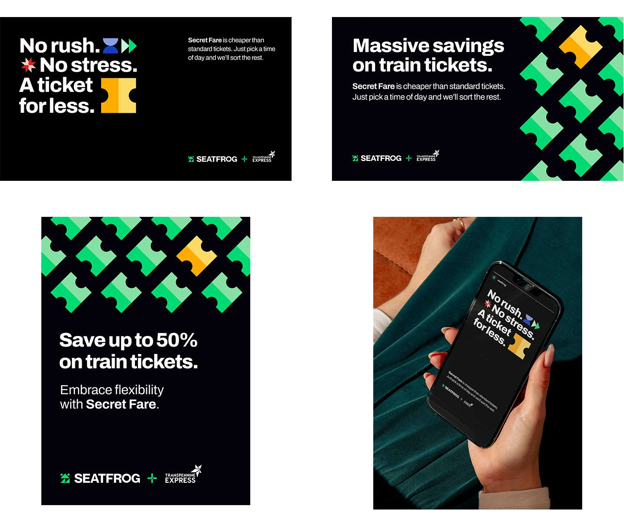 Seatfrog ‘Golden Ticket’ Campaign Digital Ads