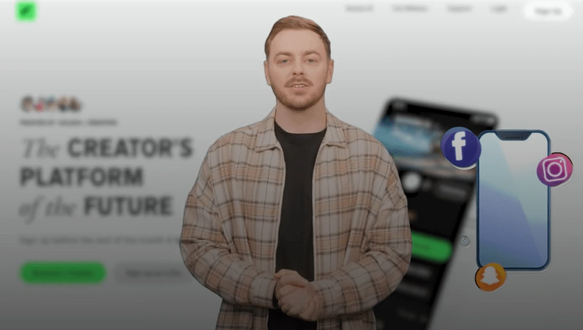 AI tutorial presenter for a Social Media platform Tutorial