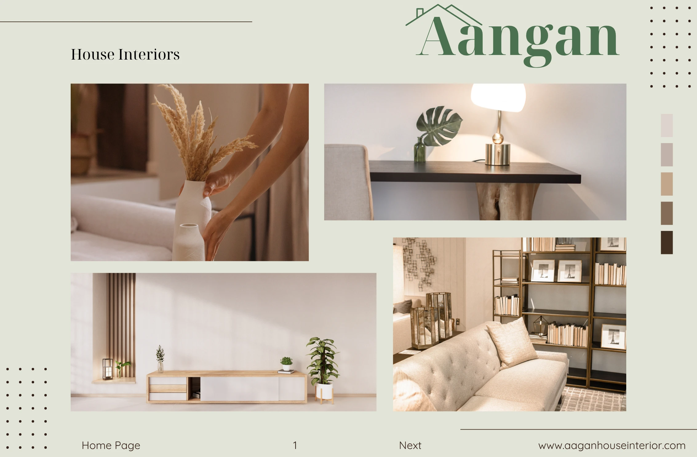 Website landing page