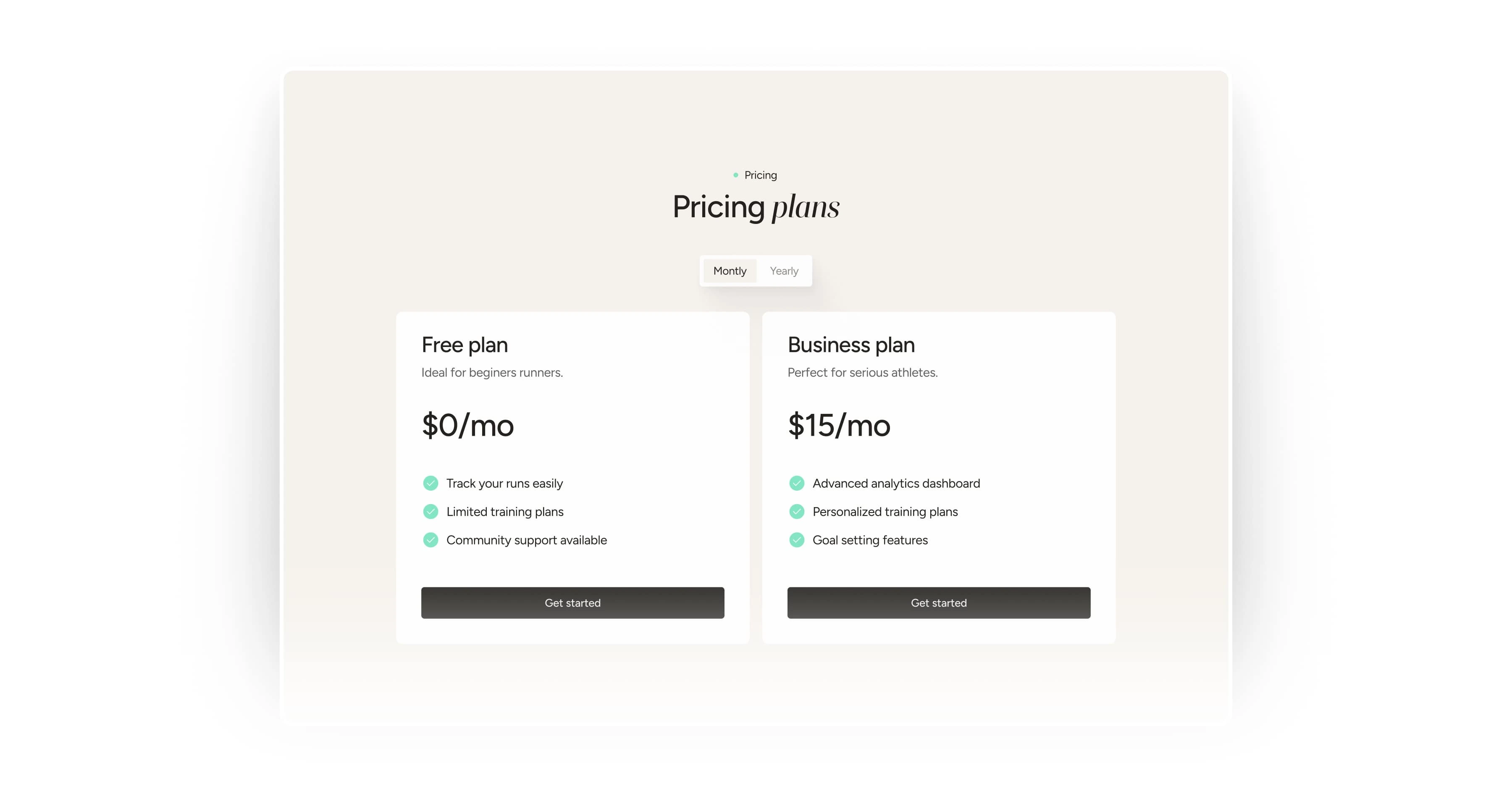 Pricing Section