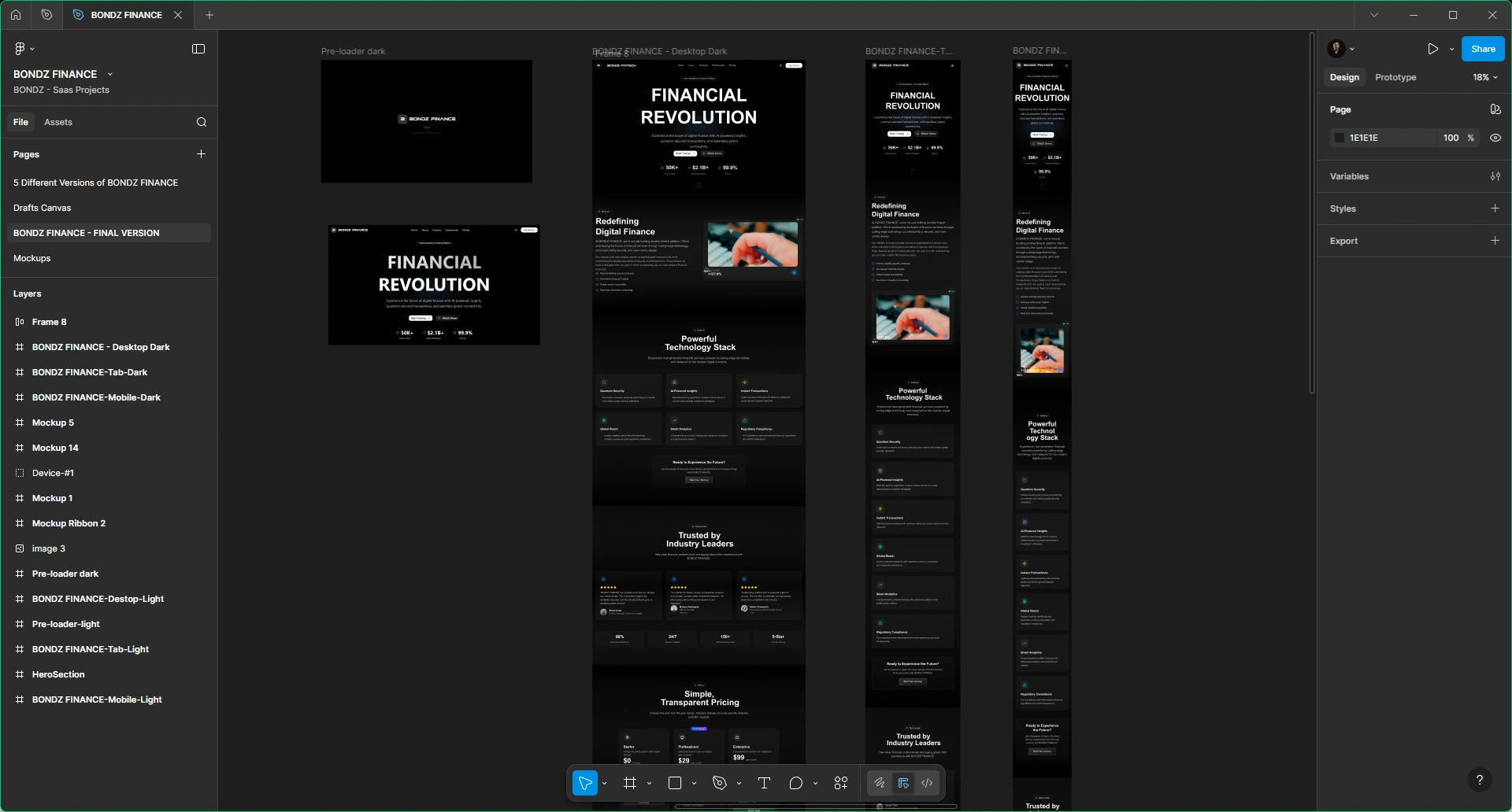 Designed High Fidelity Layouts on Figma