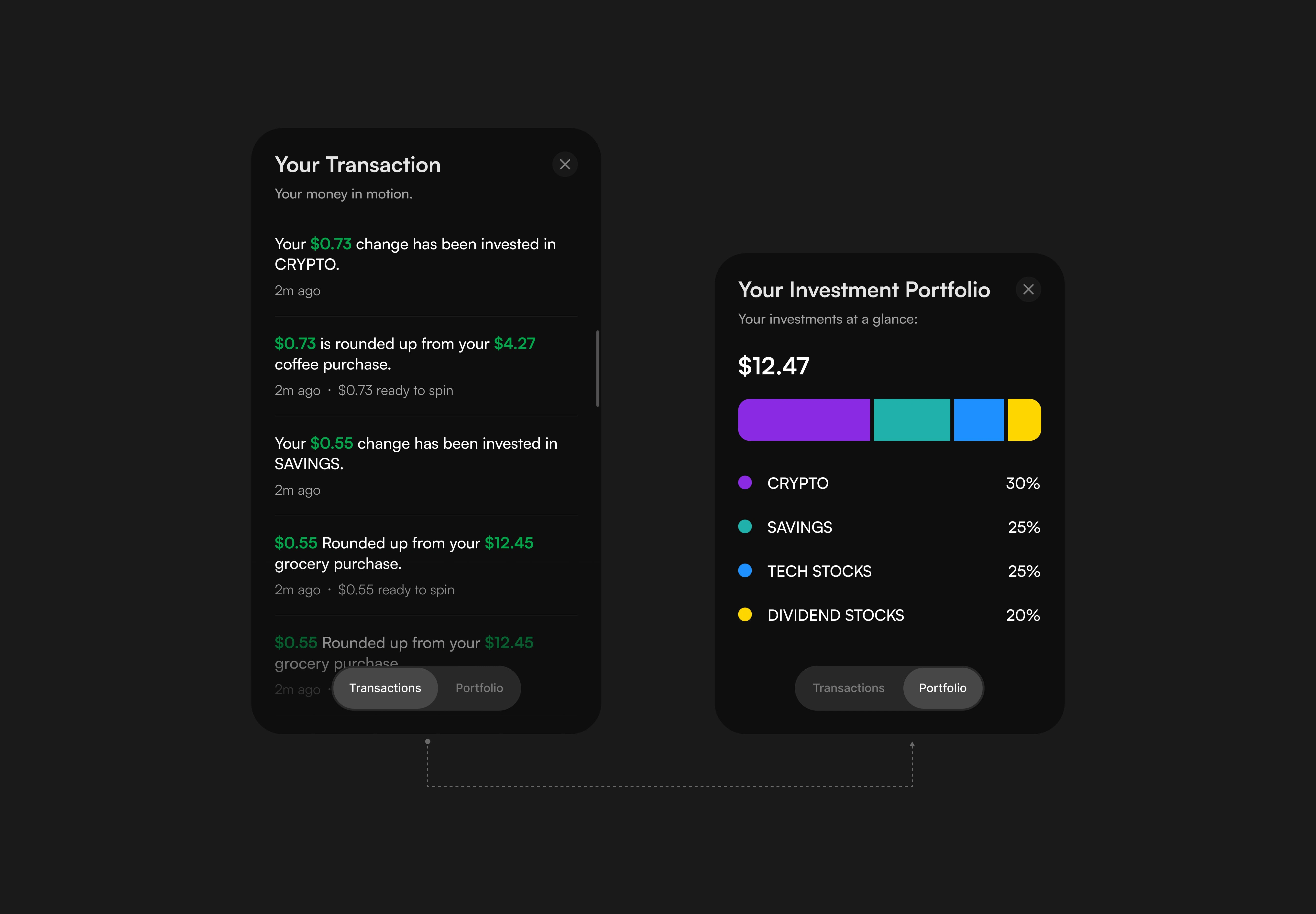 Transaction History & Portfolio Snapshot