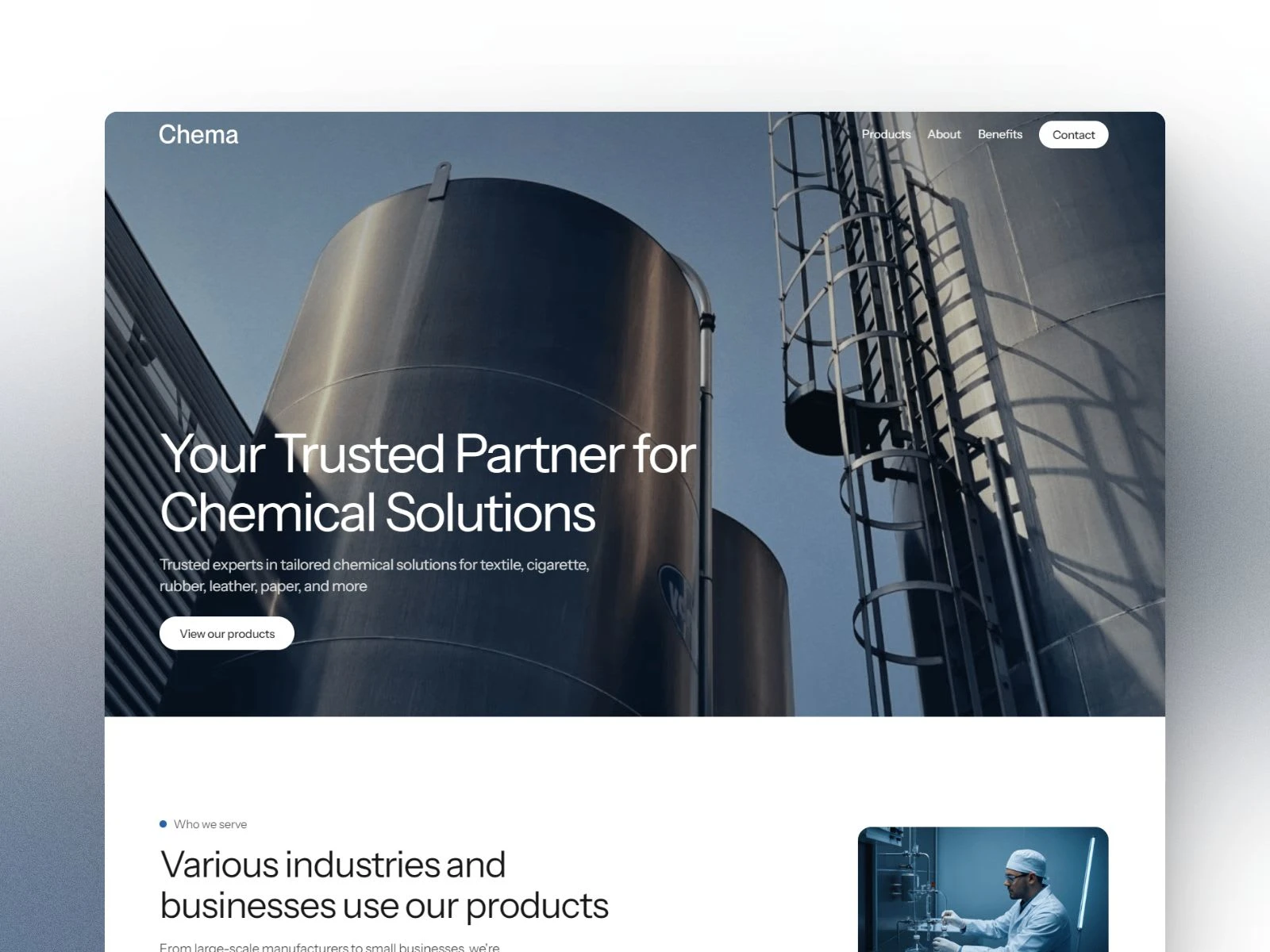 One page website template made in Framer.