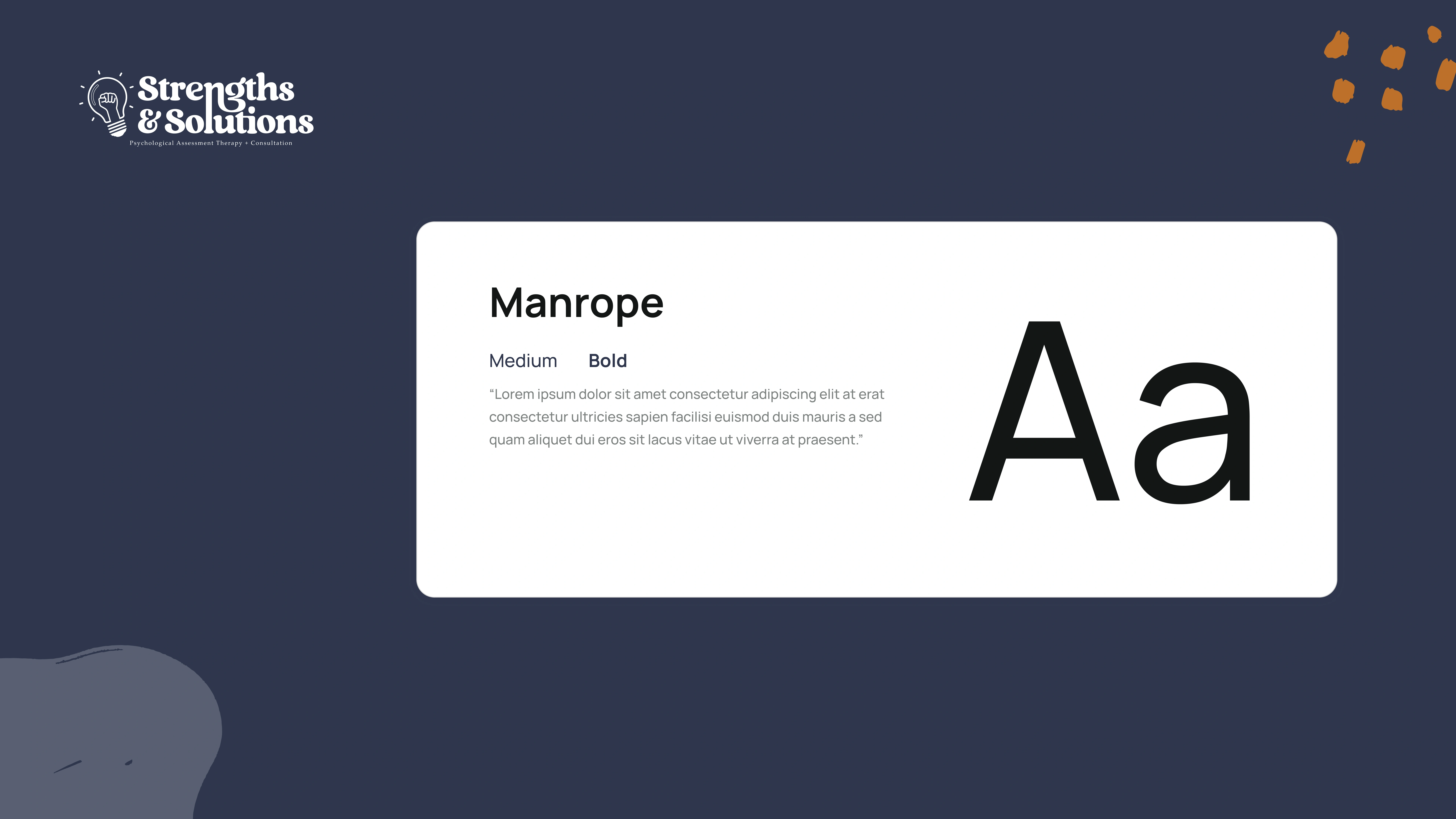 Typography choice for the brand