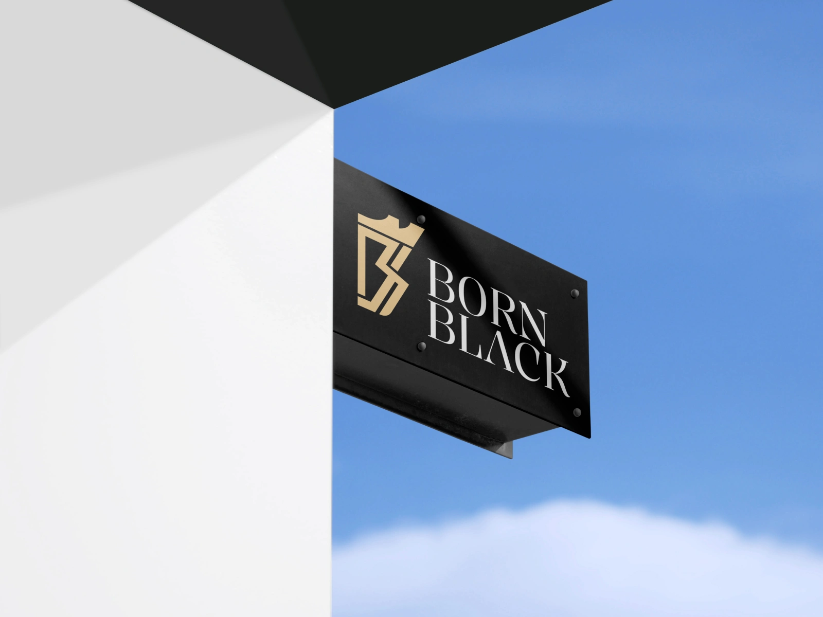 Signage for Born black