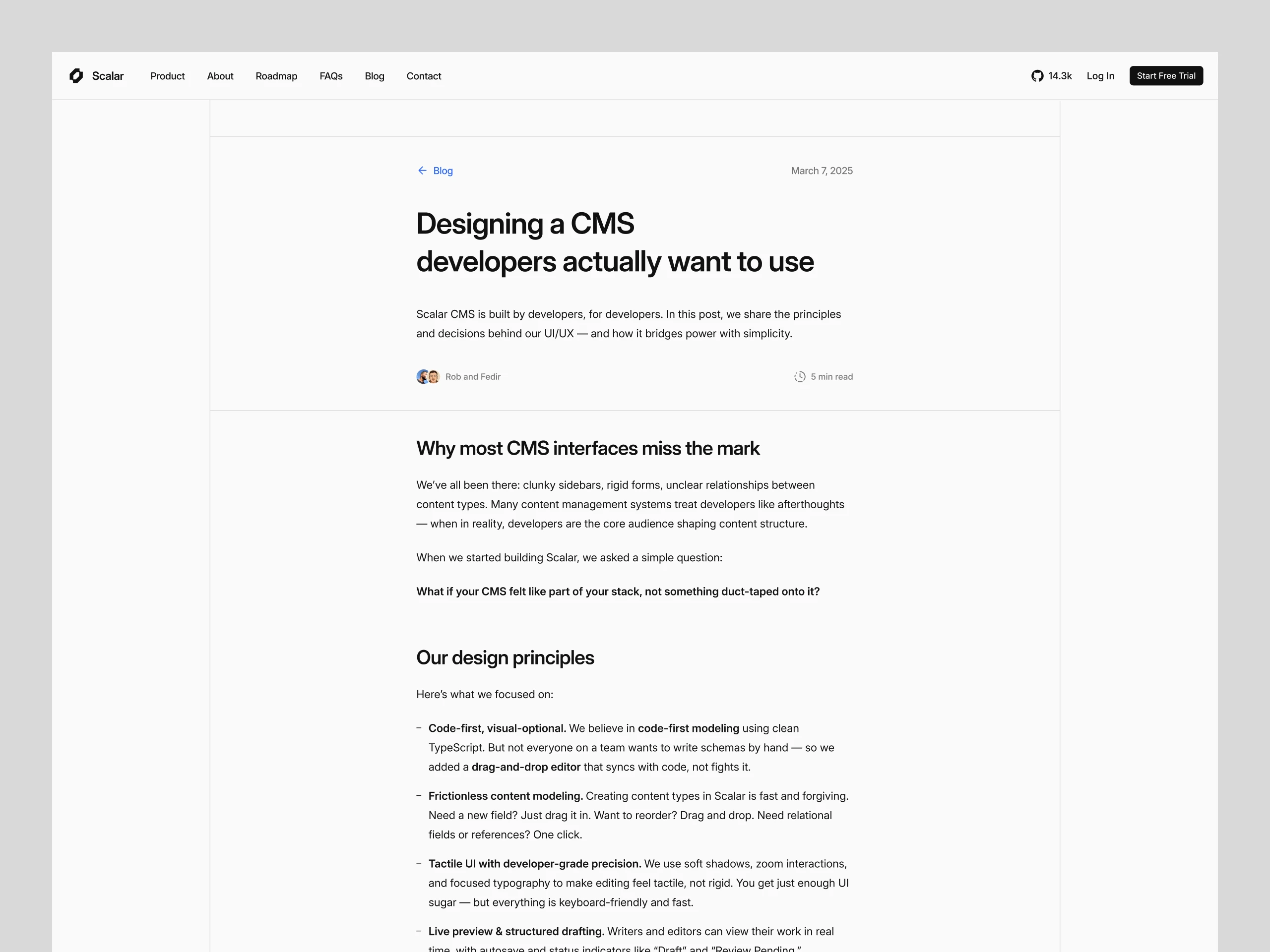 Blog Post Page