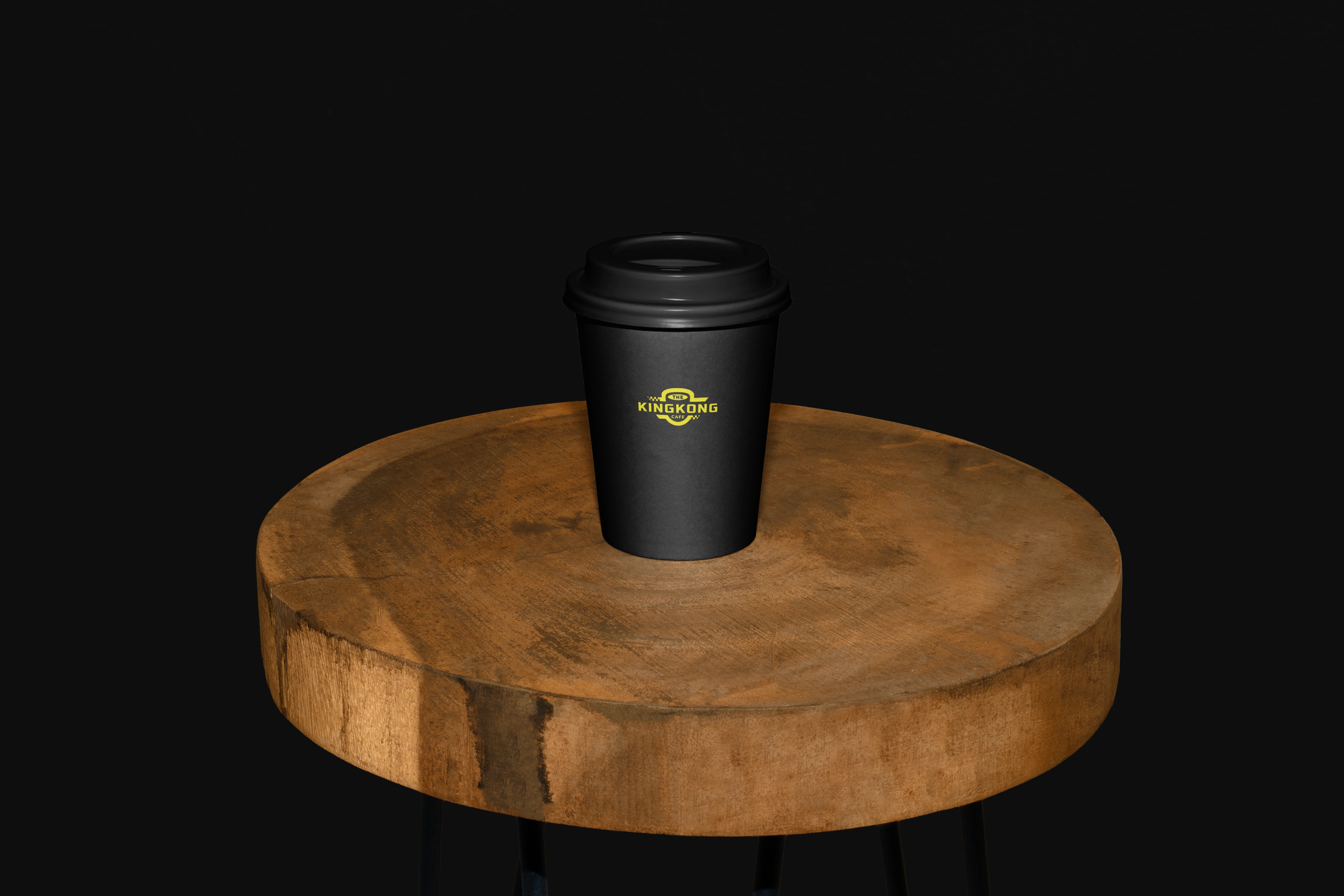 The Kingkong Cafe embraces a simple, dark-toned design to create a masculine and classy atmosphere