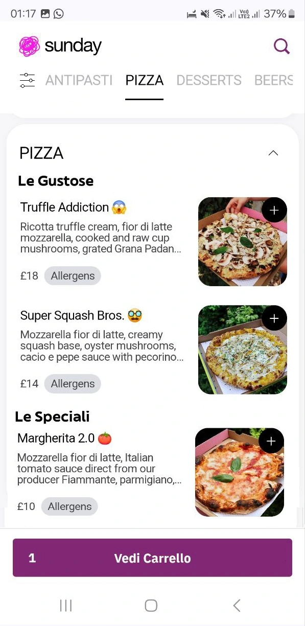Menu expanded Old UI