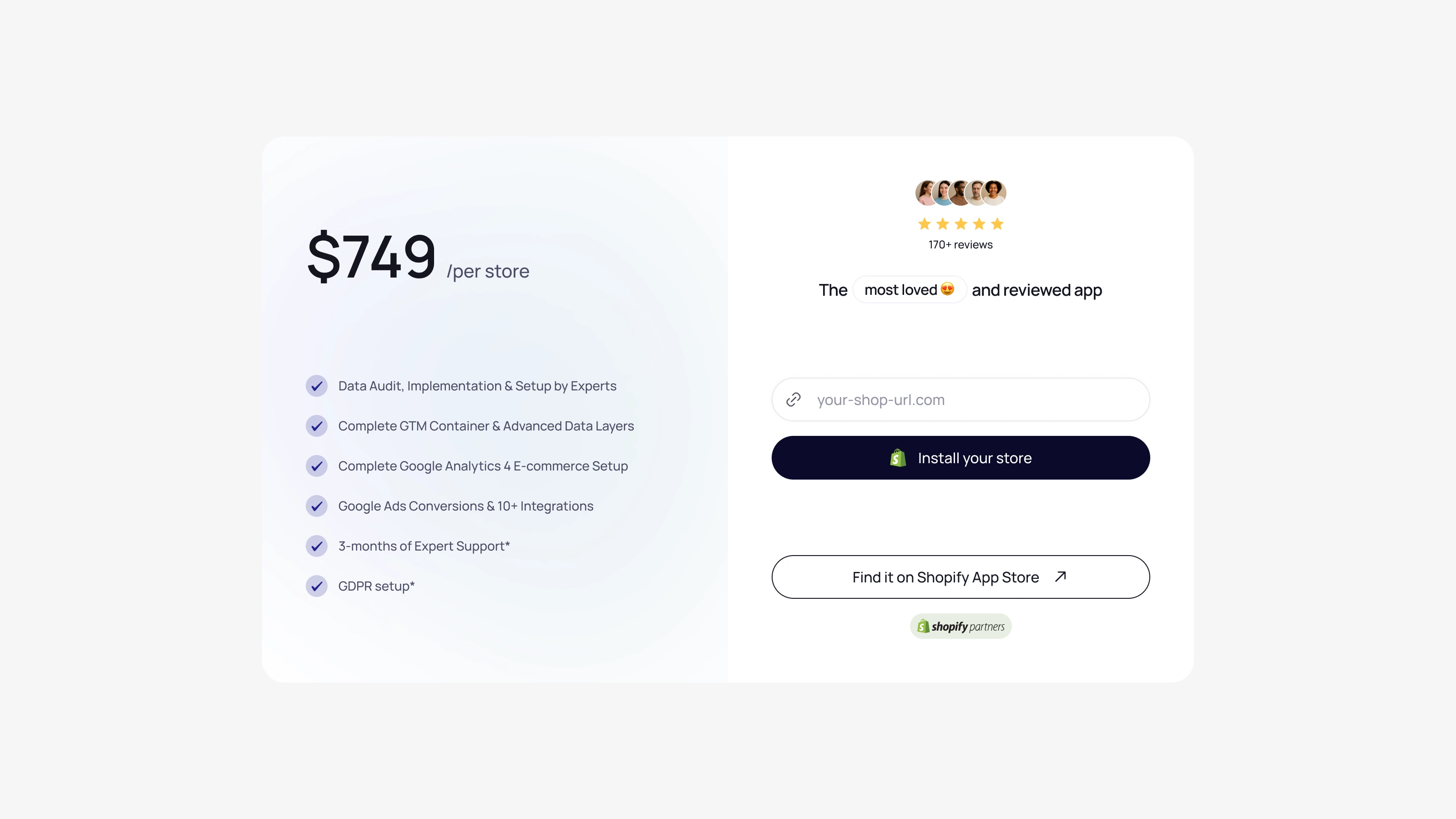 Pricing pop-up