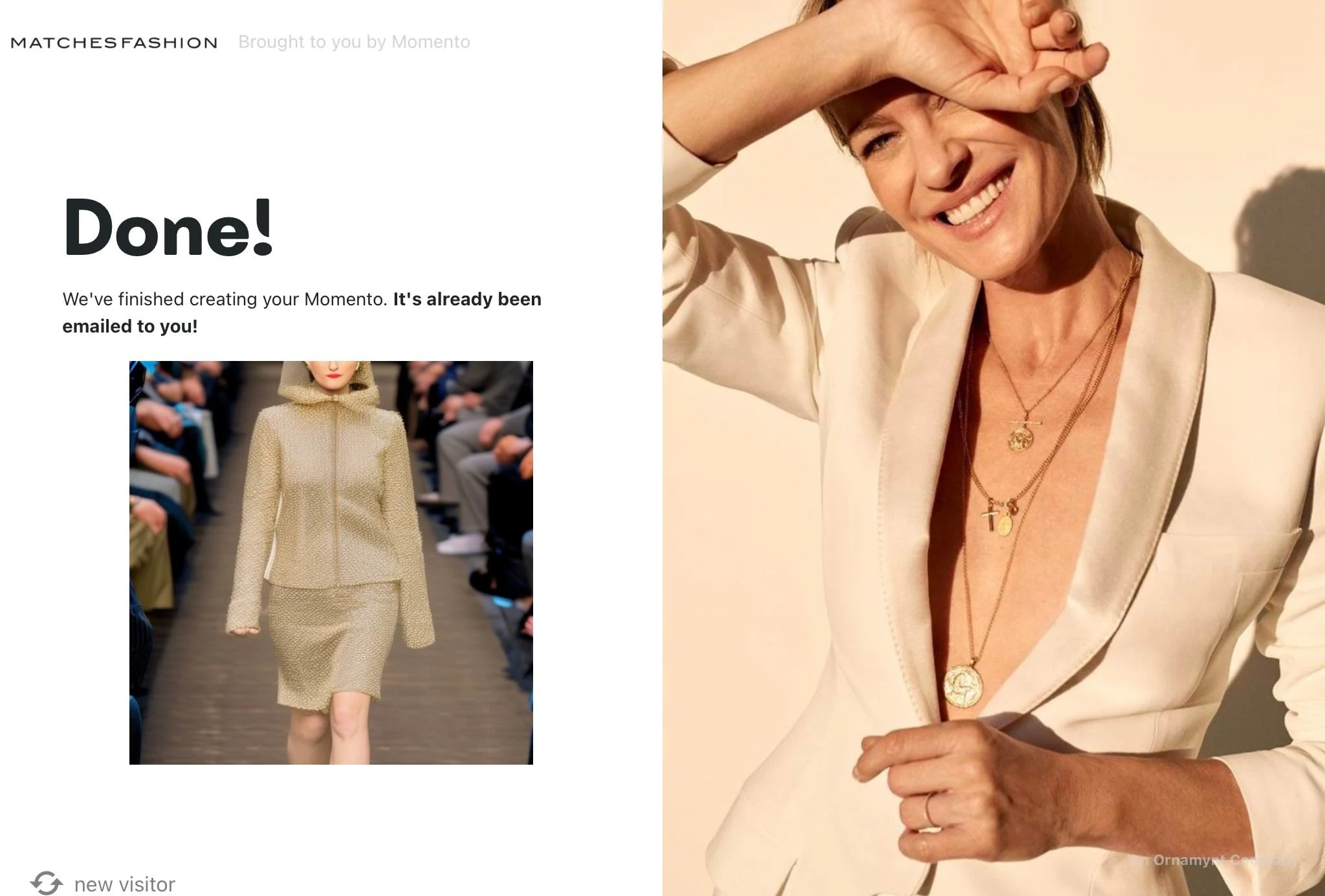 Matches Fashion using Momento, Stable Diffusion