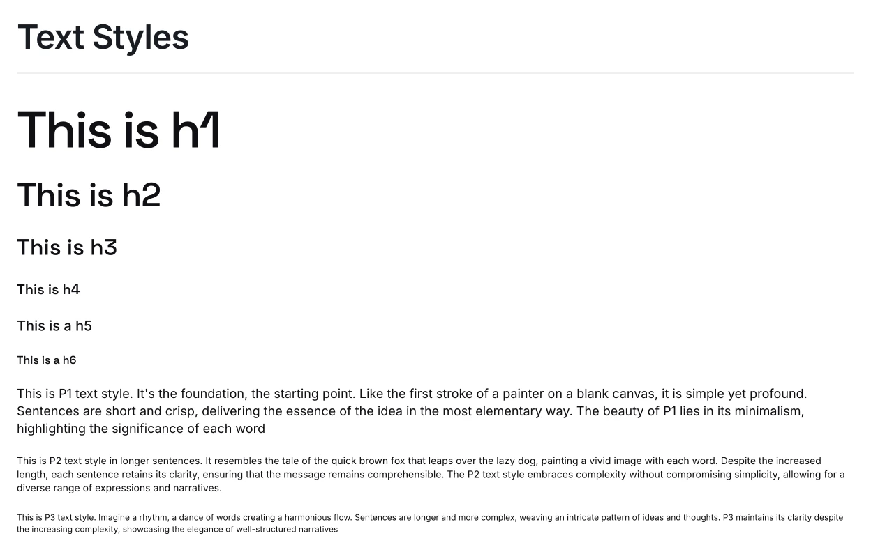 revamped text styles
