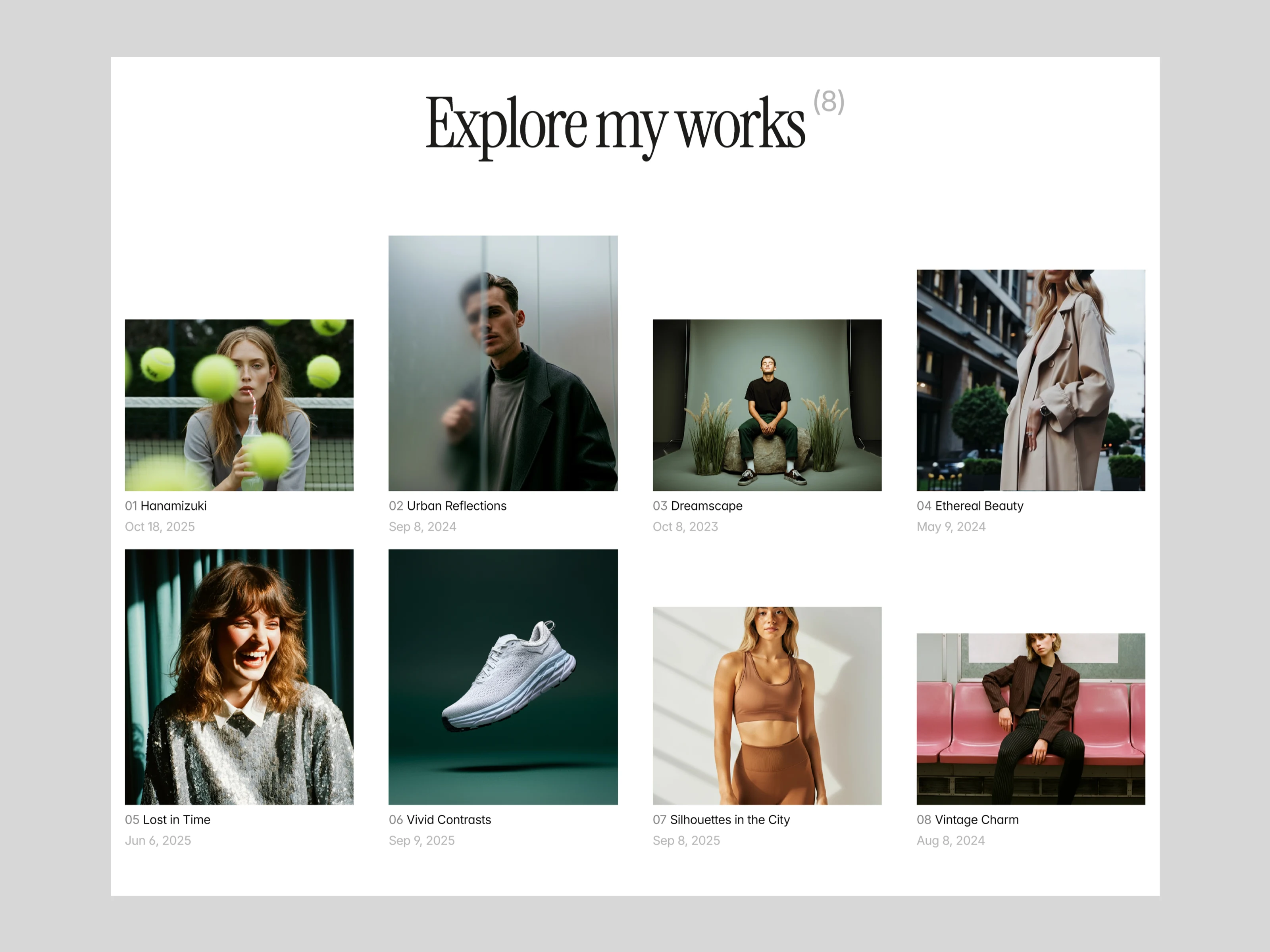 Projects section