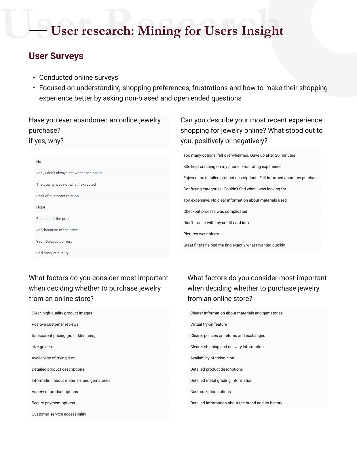 Understanding the Users