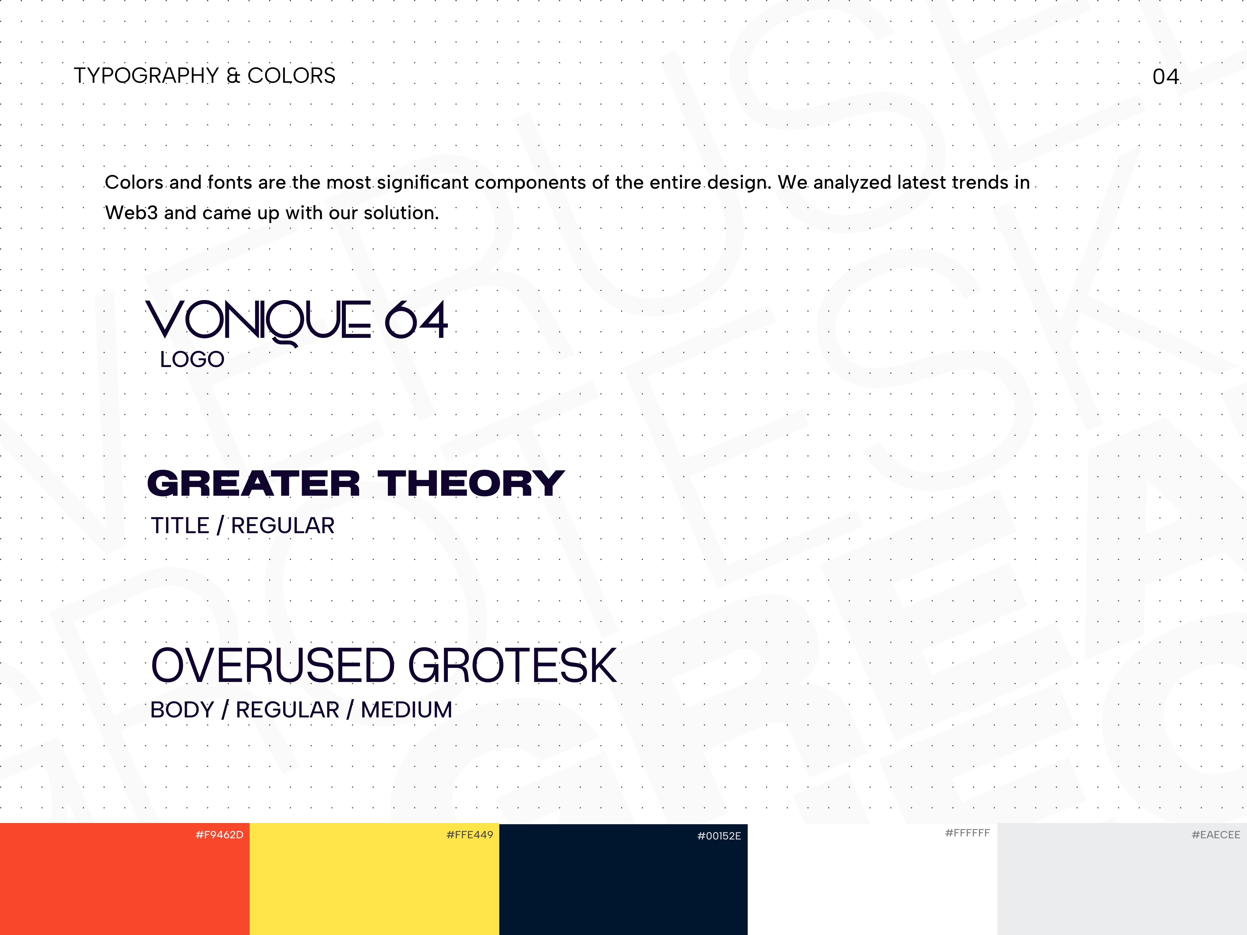 Typography & Color Palatte